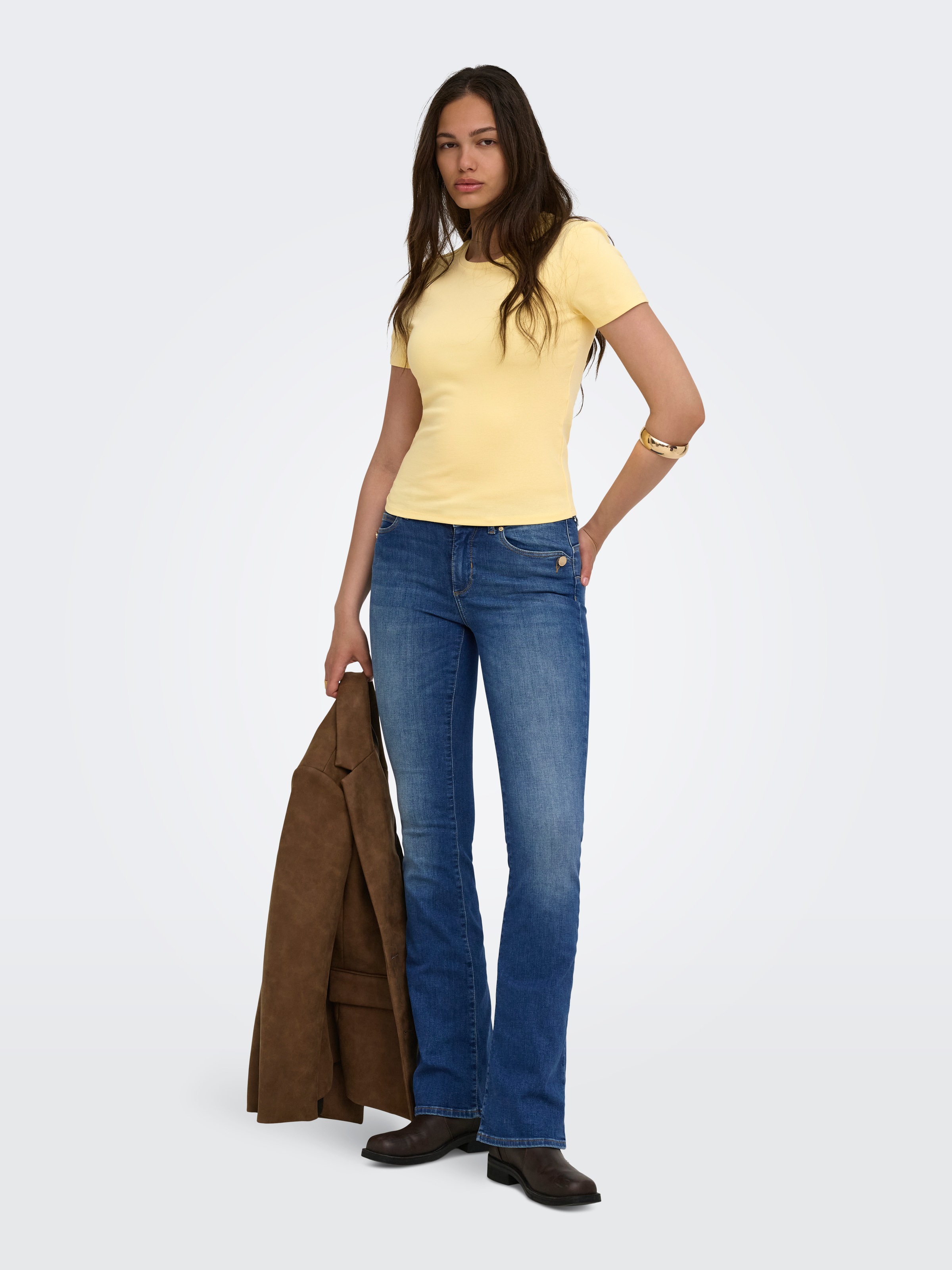 ONLY T-shirt »ONLRILEY S/S TOPJRS« mélange de coton