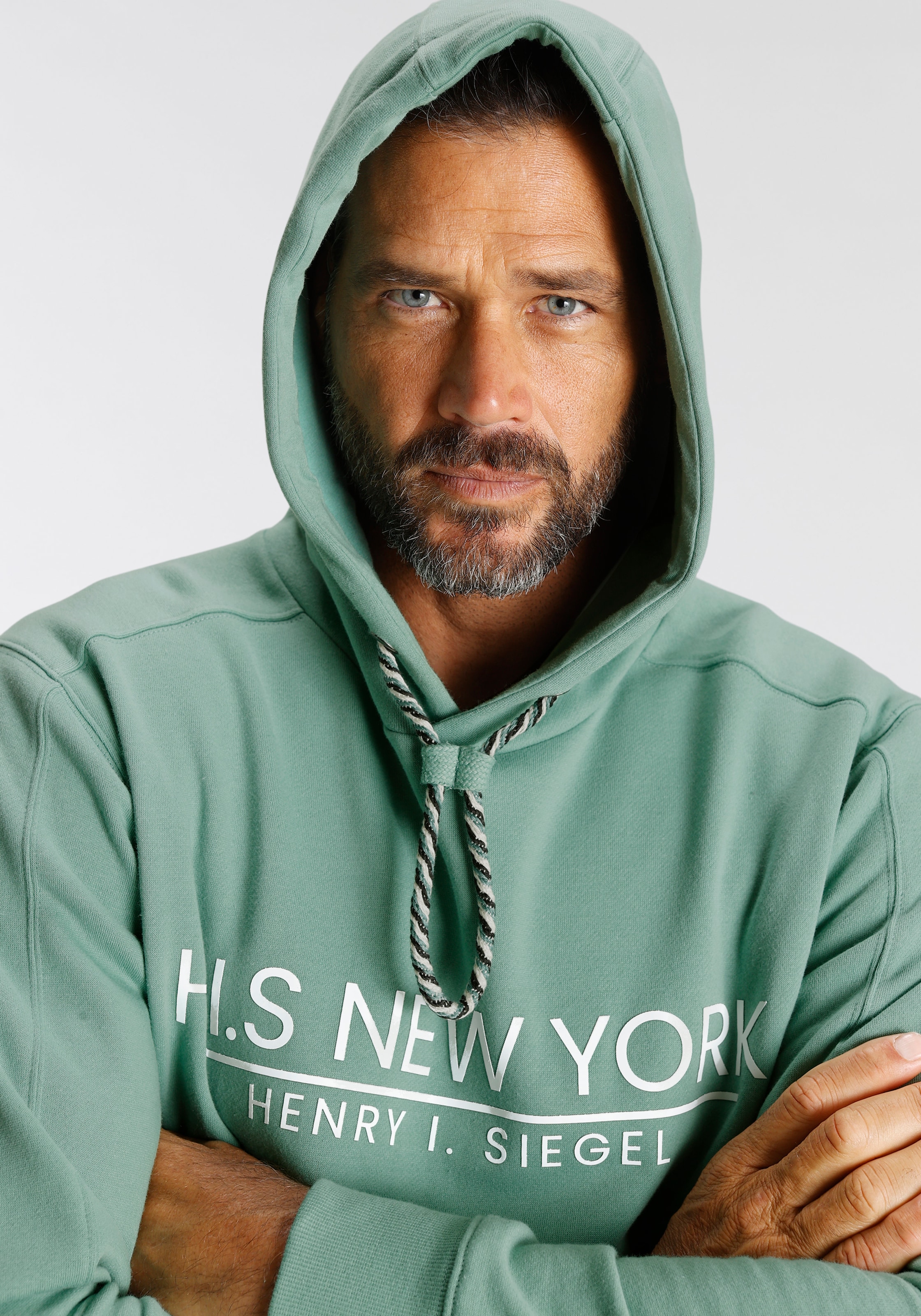 H.I.S Sweatshirt , bedrucktes Design,  mit Kapuze und Kordel,  aus Baumwollmischung
