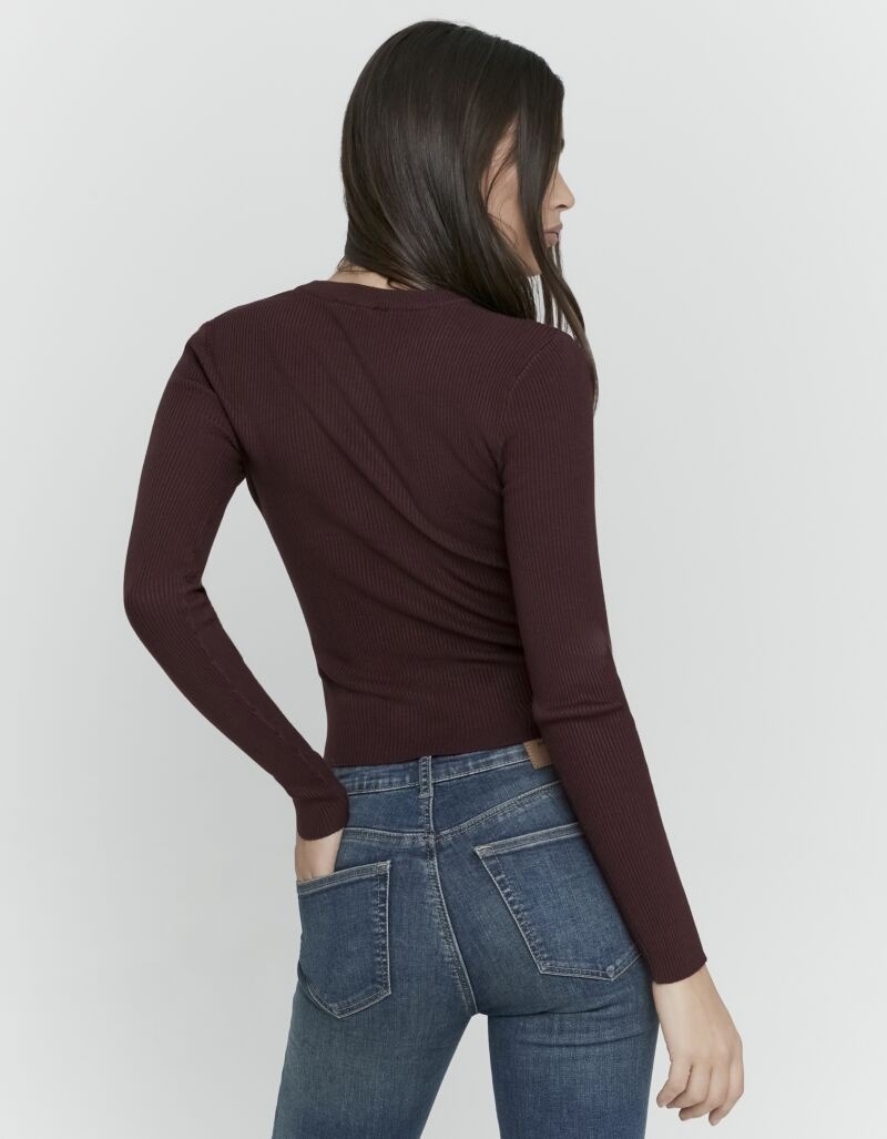Tally Weijl T-shirt à manches longues »SPUVIDIVA3« Basic Shirt in gerippter Qualität mit Viskose