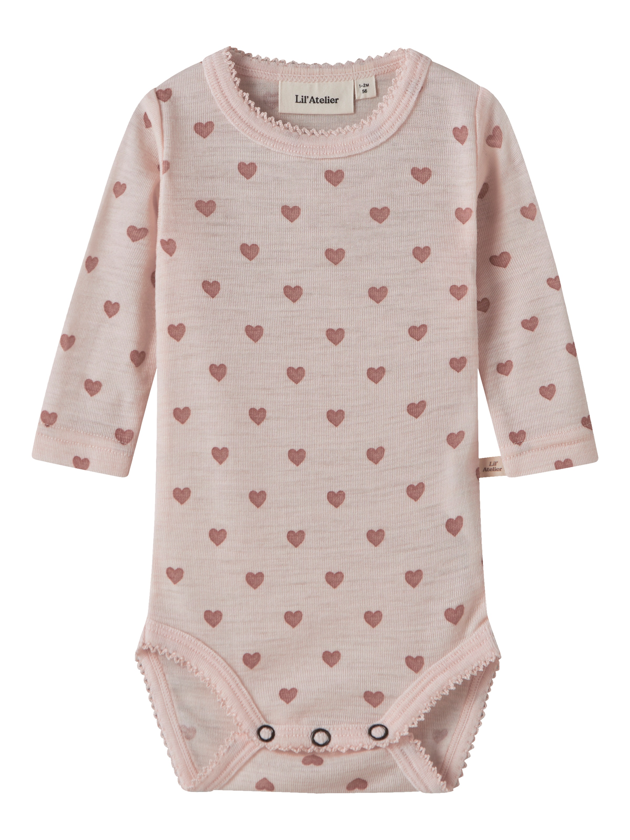 Lil' Atelier Body à manches longues »NBFNOEL NIA WOOL LS SLIM BODY LIL NOOS« en pure laine, doux et chaud