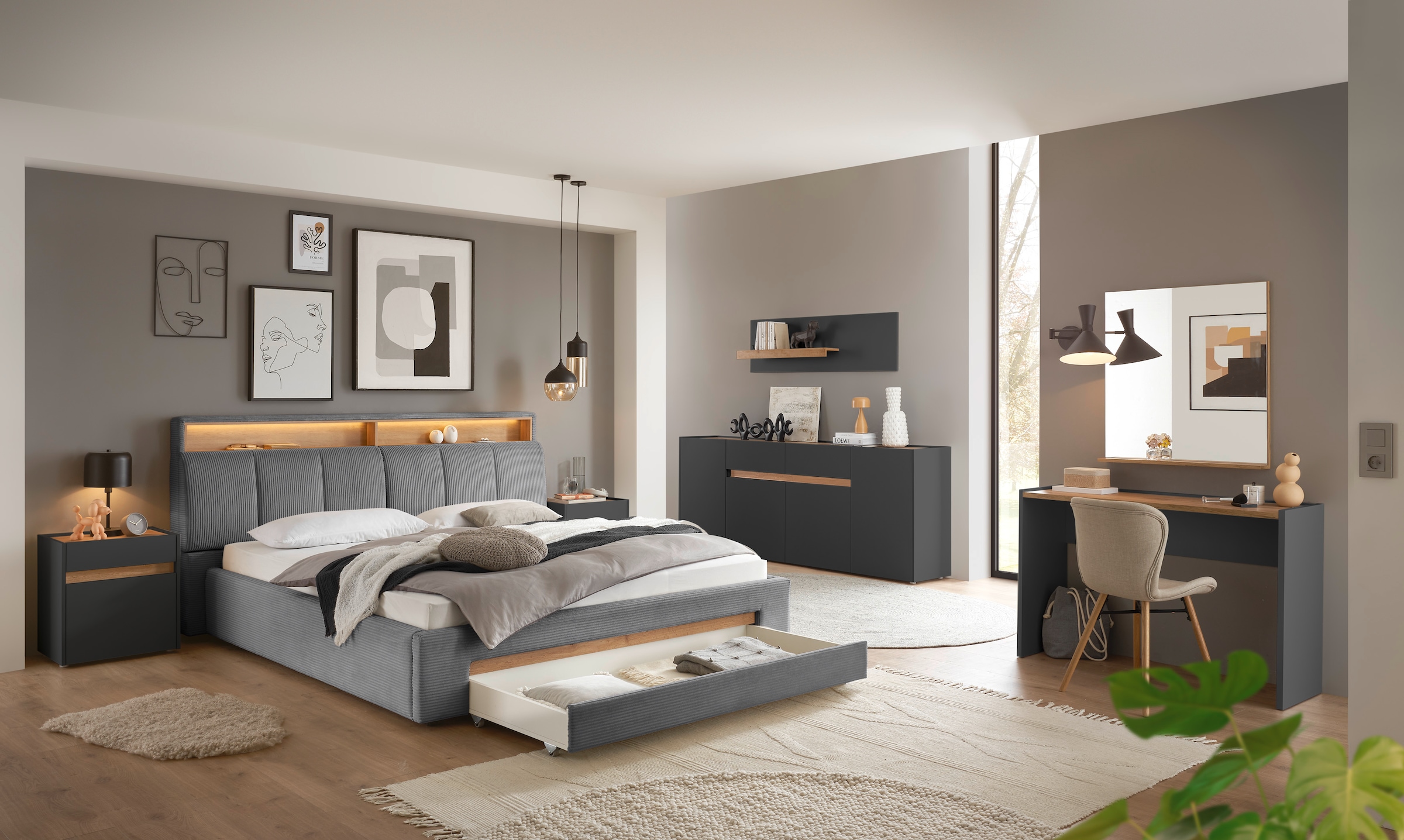 Home affaire Table de nuit »CiTY/GiRON, Nachttisch, Nachtschrank, Bestellschrank, Nachtkonsole« in zwei Farben erhältlich, Stauraumfach und Schublade