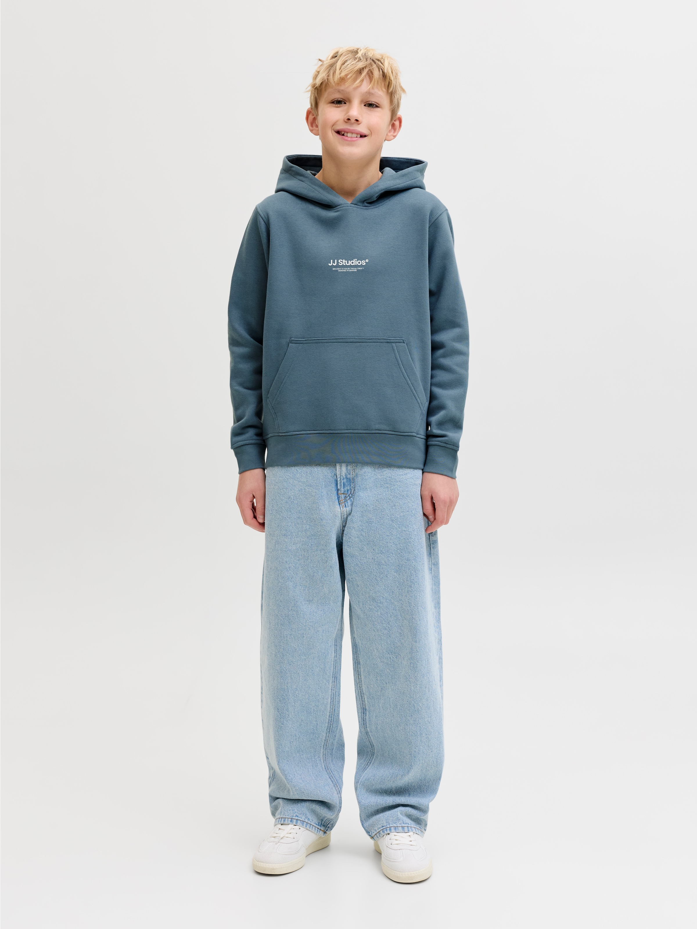 Jack & Jones Junior Sweat à capuche »JJESOHO SWEAT HOOD NOOS JNR«, mélange coton, coupe décontractée
