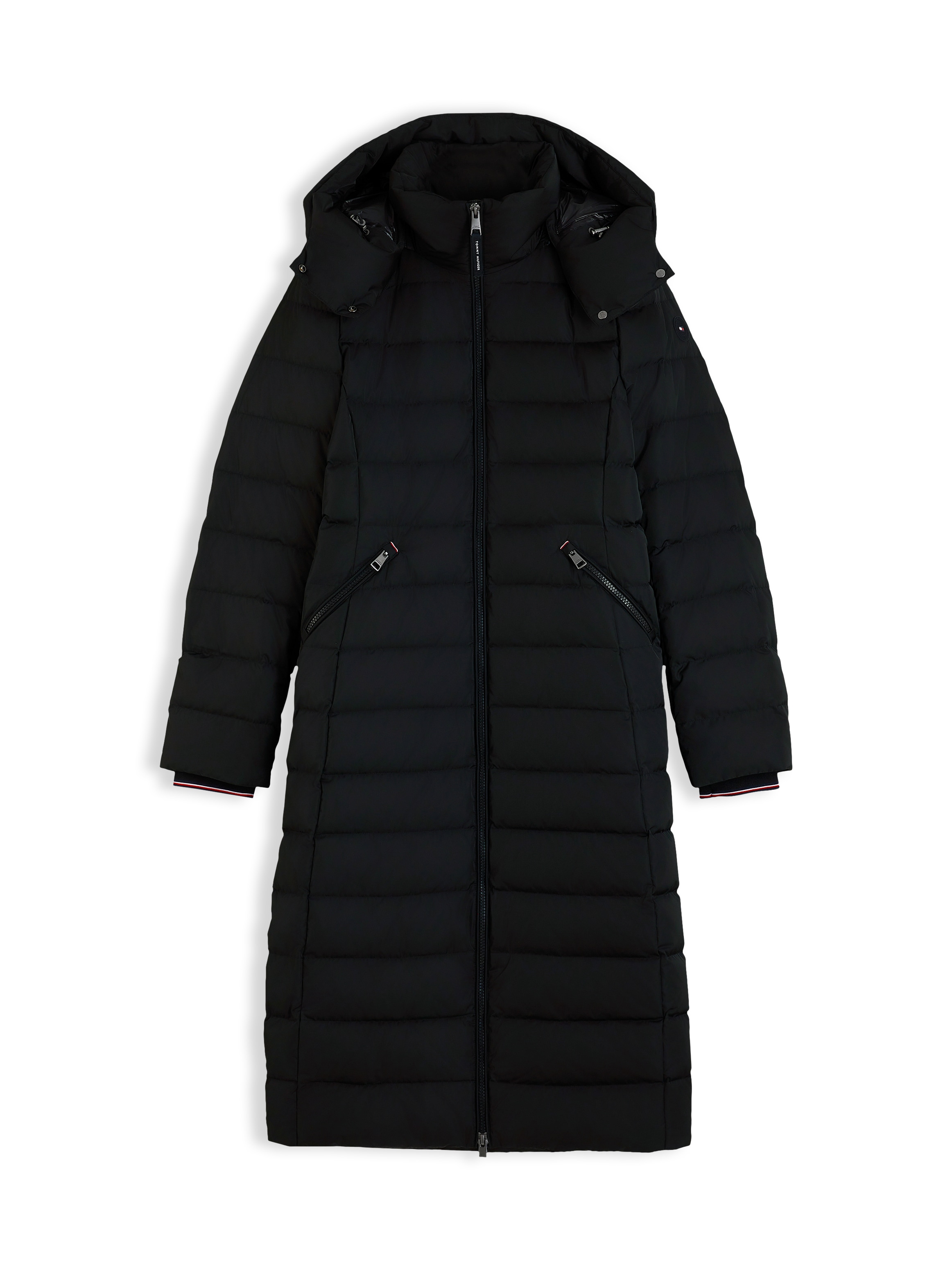 Tommy Hilfiger Steppmantel »DOWN BRANDED FITTED MAXI COAT« Kunstfaser