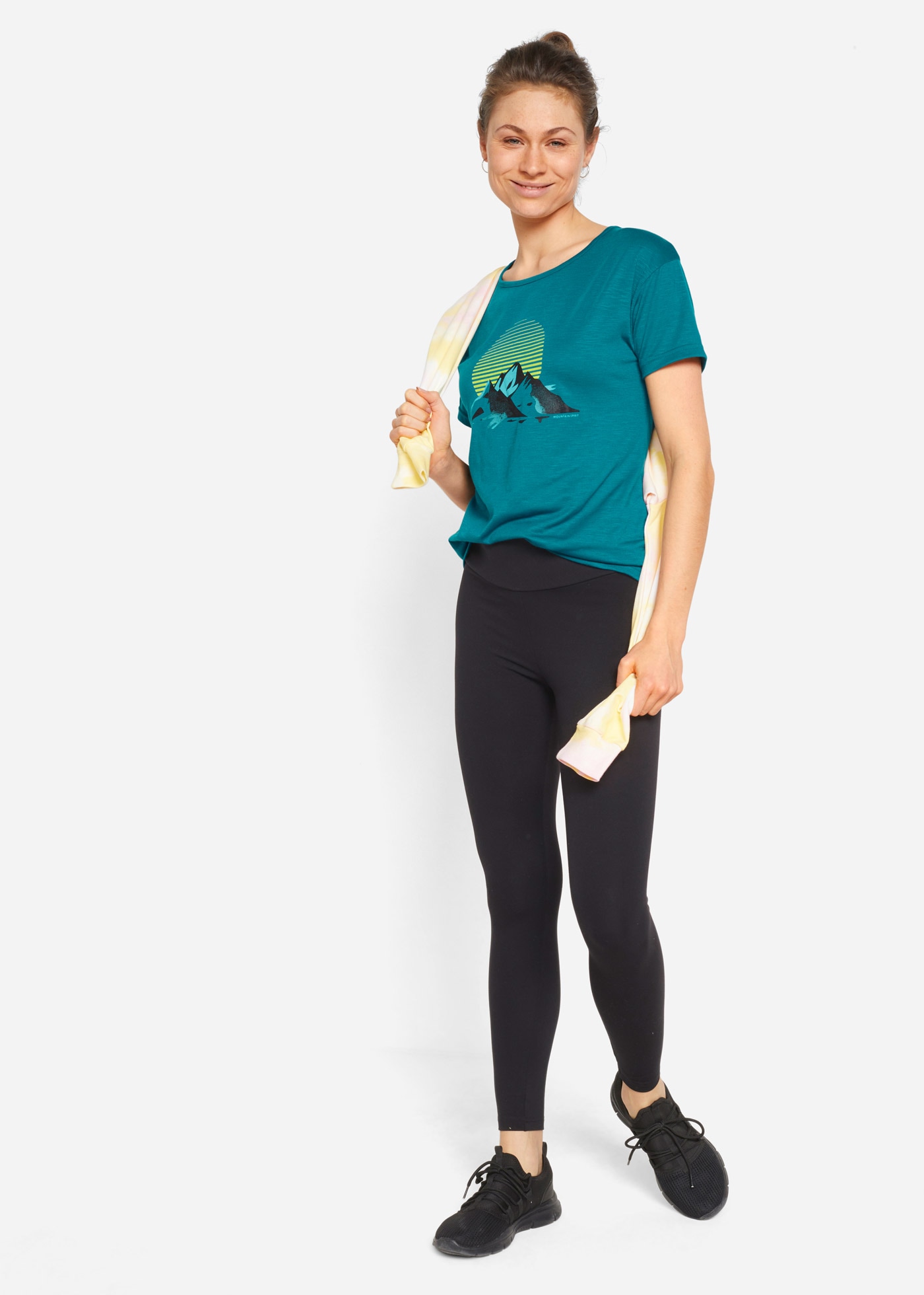 bonprix Funktionsshirt Packung, 2 Stk. Oversized, überschnittene Schultern, schnelltrocknendes Material