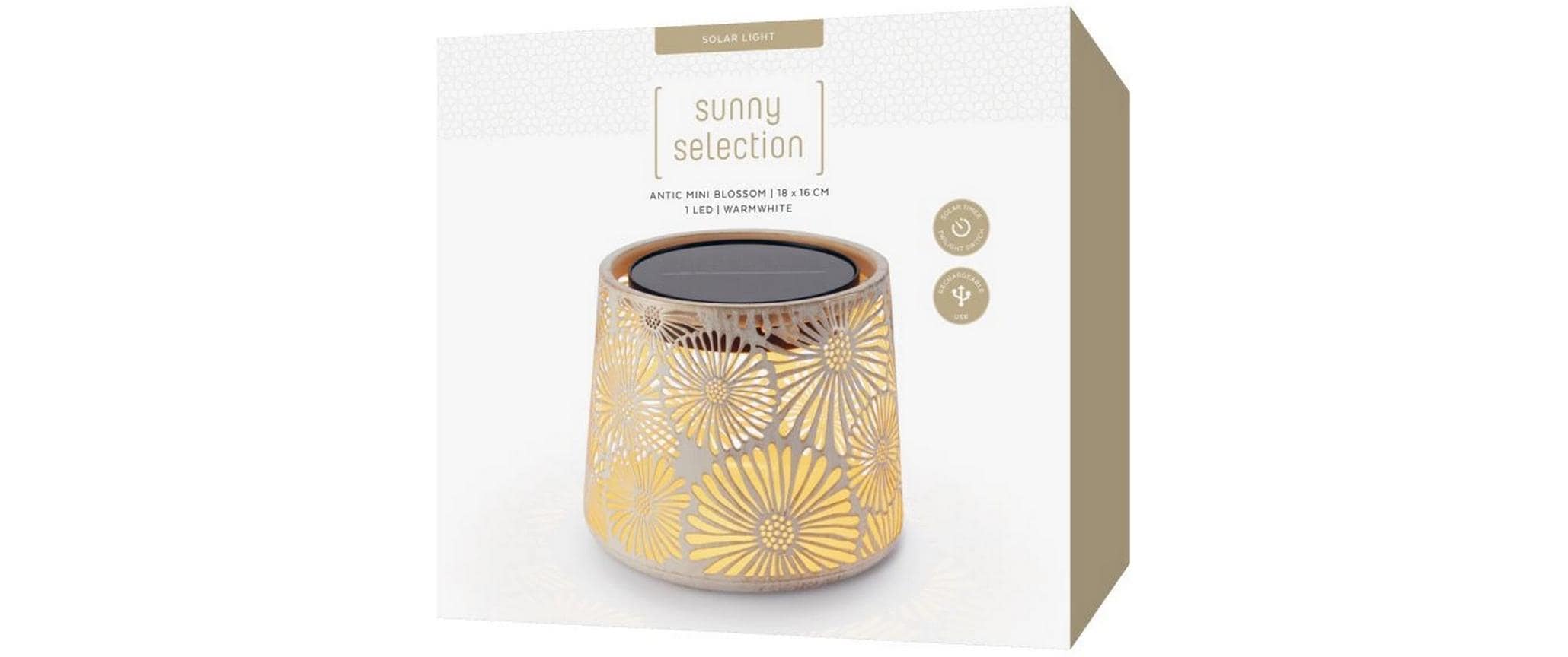 STT Laterne »Solar Antic Mini Blossom 18 cm«