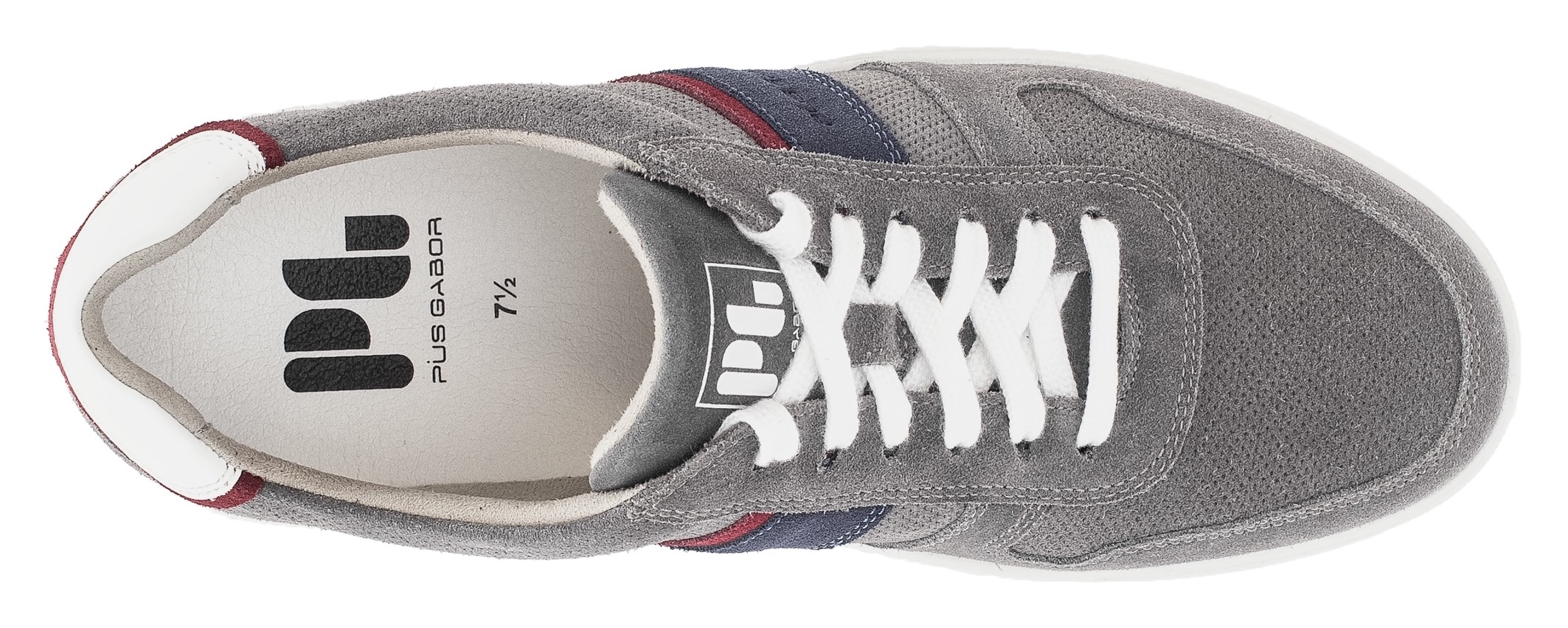 Pius Gabor Sneaker  Freizeitschuh, Halbschuh, Schnürer mit Kontrastbesätze, Weite G