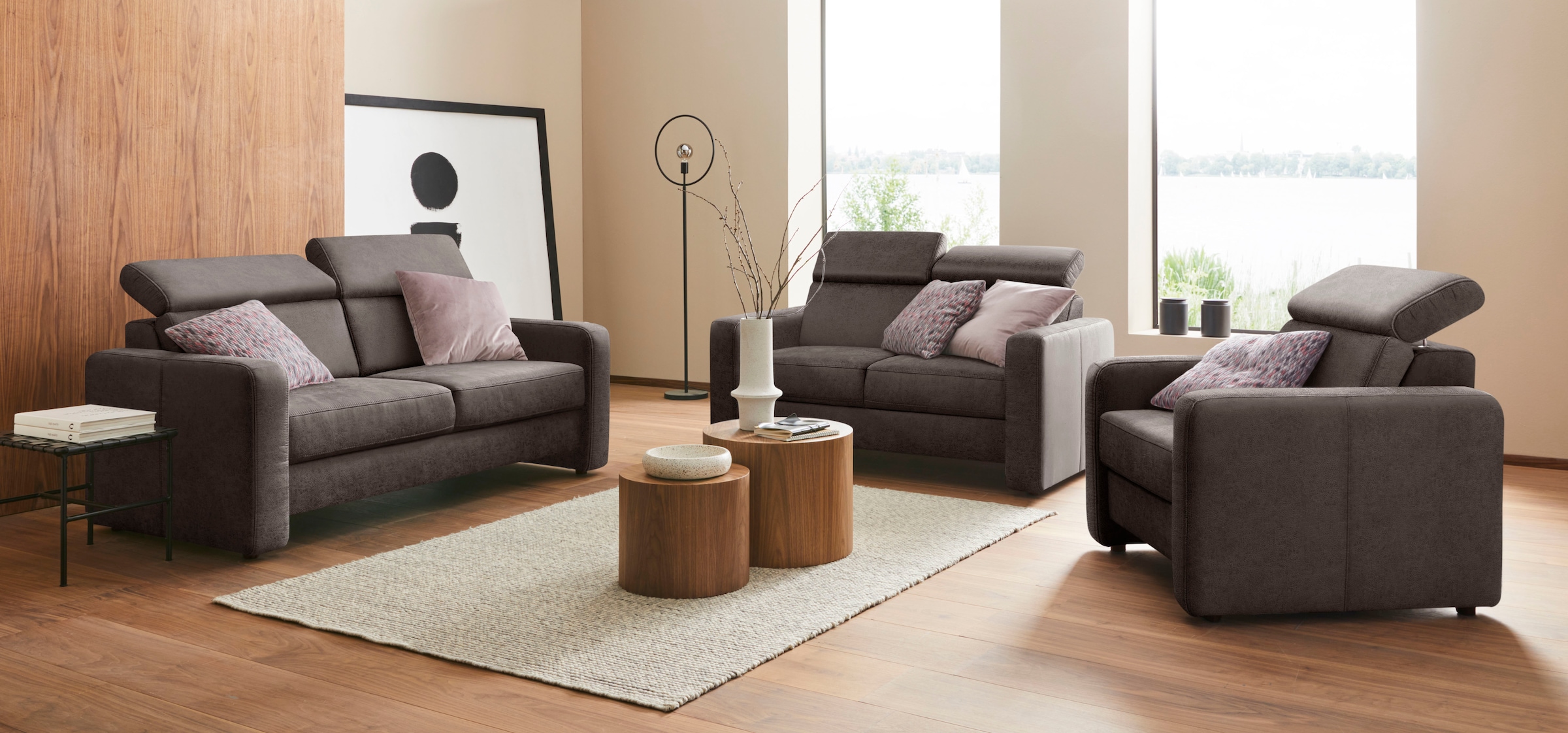 sit&more 2,5-places »Bologna« inklusive Kopfteilverstellung und Federkern