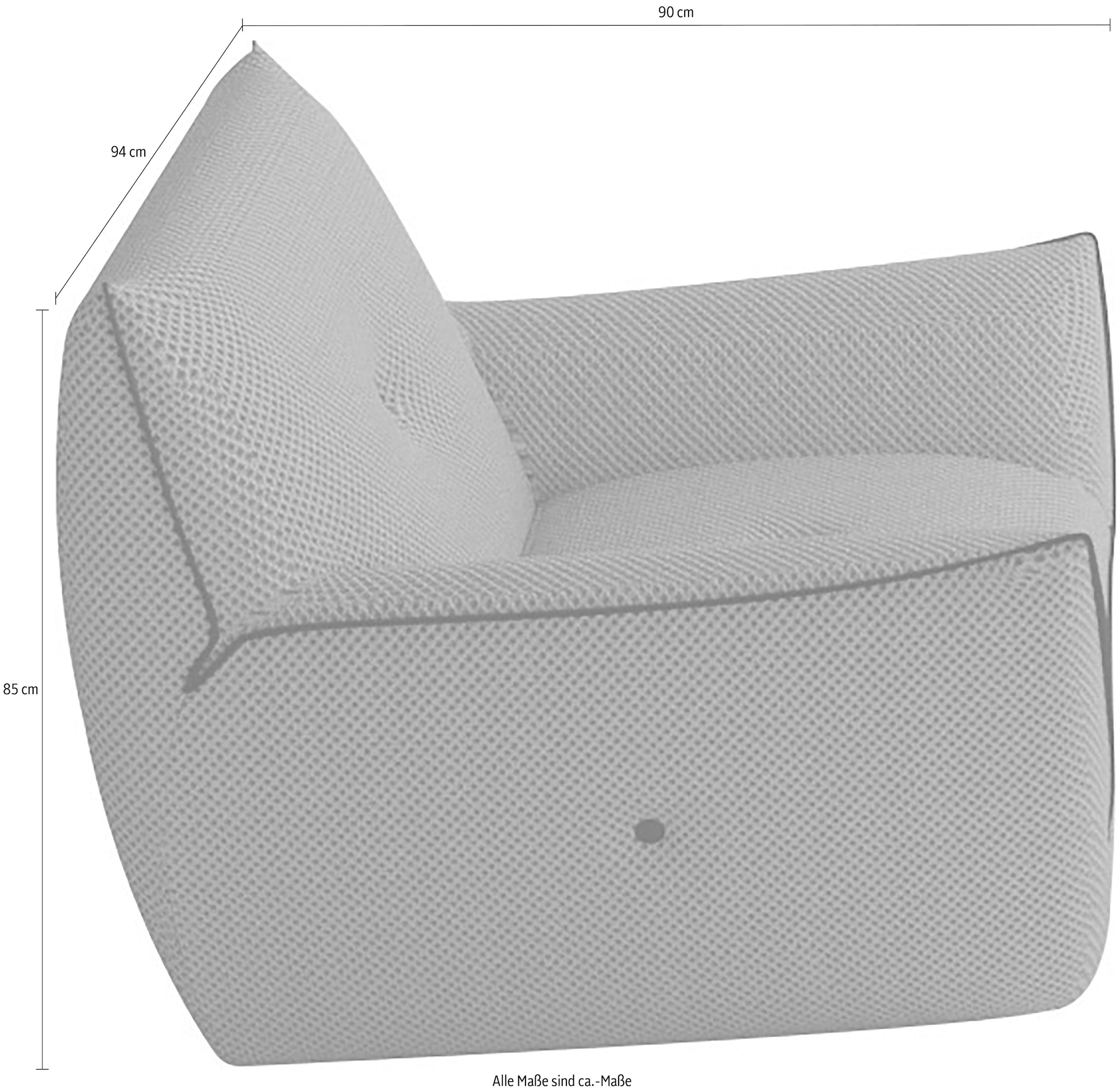 Egoitaliano Fauteuil »Yuki, extravagantes Design und höchster Sitzkomfort, tolle Details« revêtu de microfibre bioélastique BOUNCE
