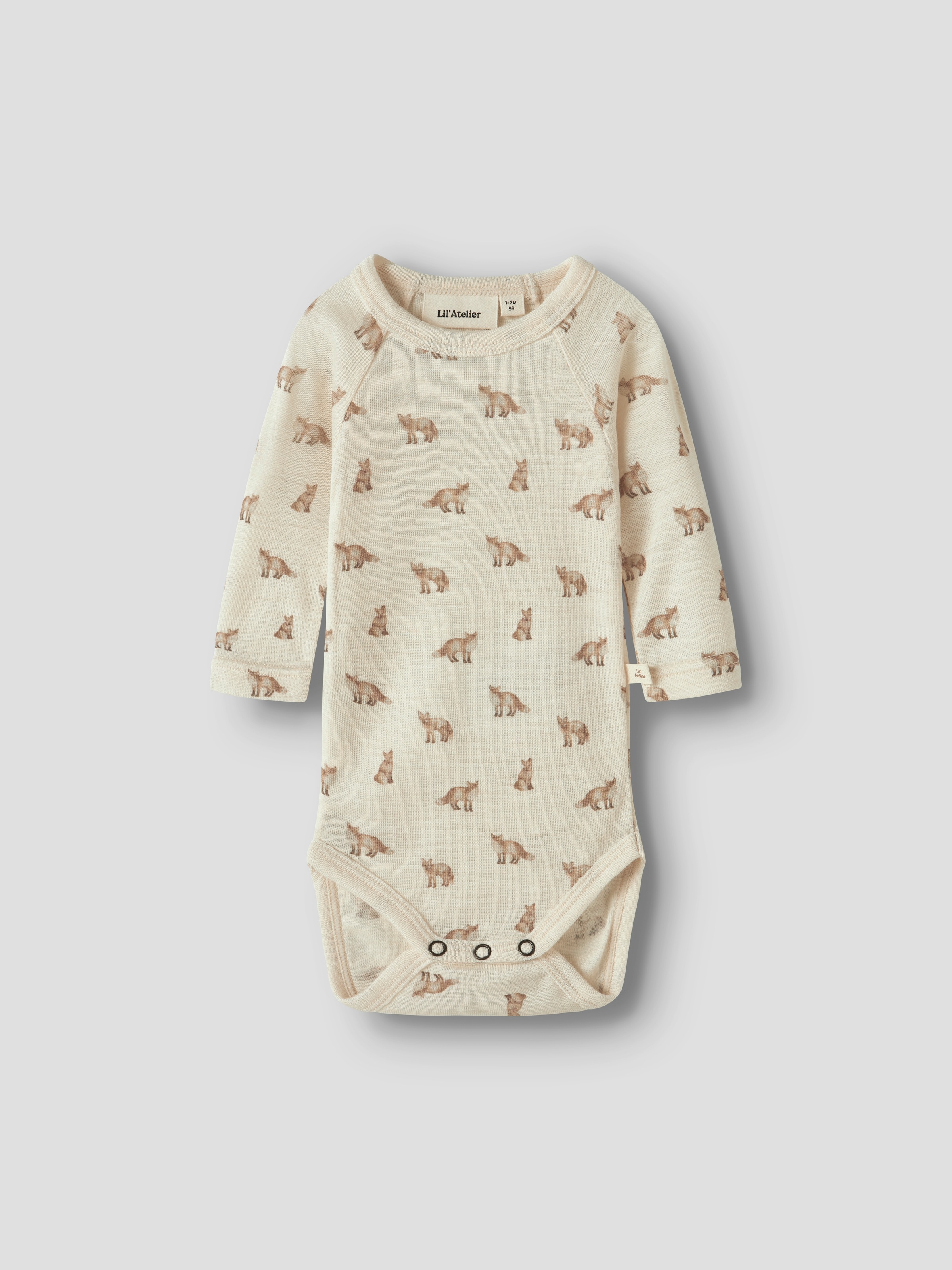Lil' Atelier Body à manches longues »NBMNALU WO LS SLIM BODY LIL NOOS« avec forte teneur en laine, doux et chaud