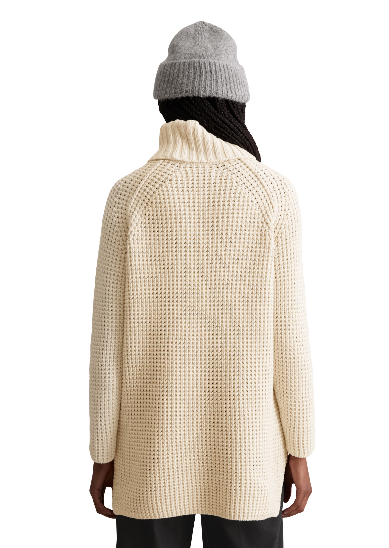 Marc O'Polo DENIM Rollkragenpullover relaxedfit, aus Organic Cotton-Mix, mit lässiger Waffel-Struktur