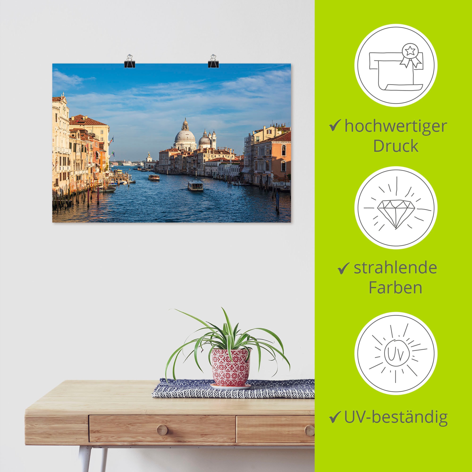 Artland Fresque murale »Kirche Santa Maria della Salute Venedig« 1 cuis tlg. als Poster, Wandaufkleber in verschied. Grössen