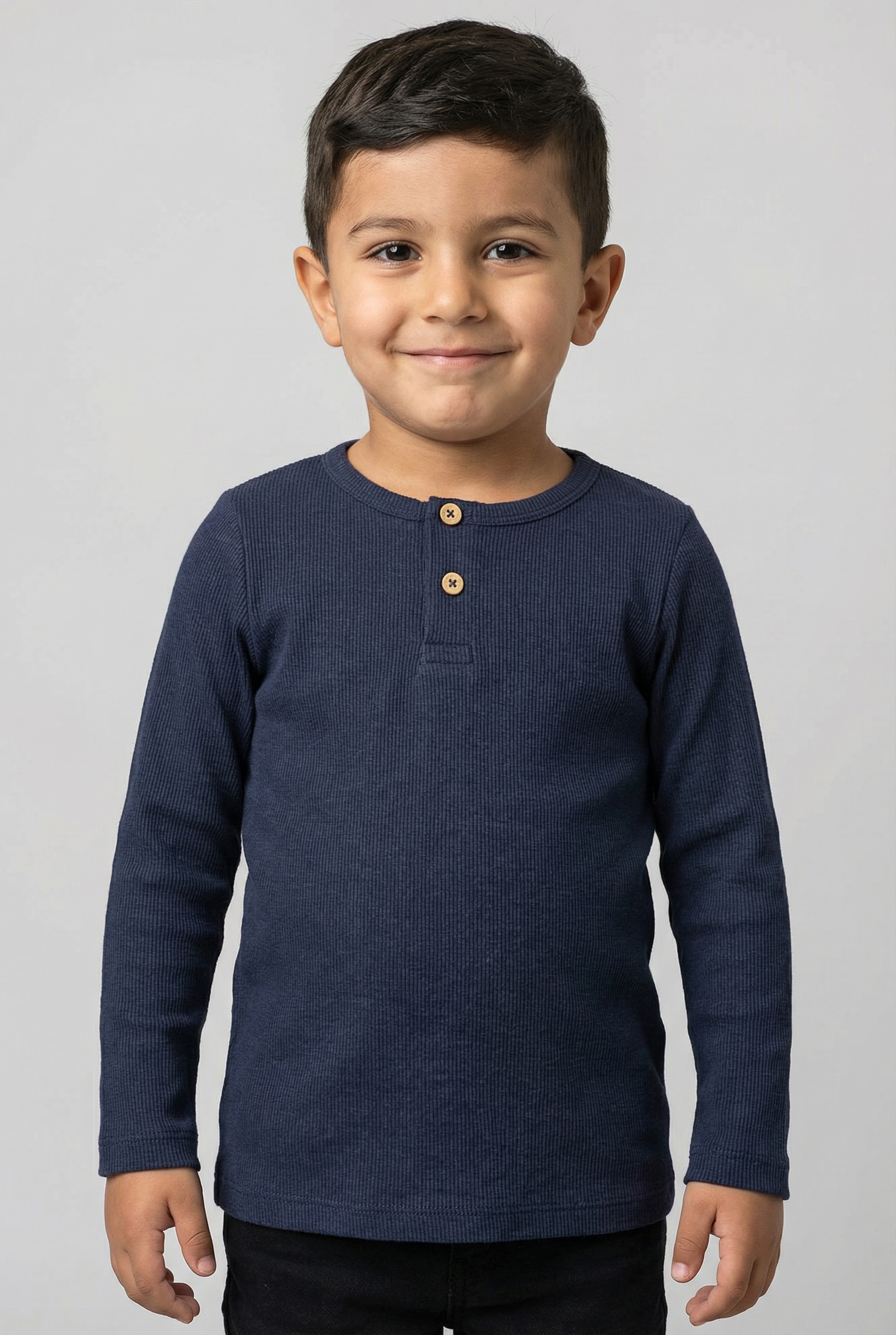 Name It Langarmshirt »NMMKAB LS TOP NOOS« Im Henley-Stil - mit kurzer Knopfleise, normal geschnitten