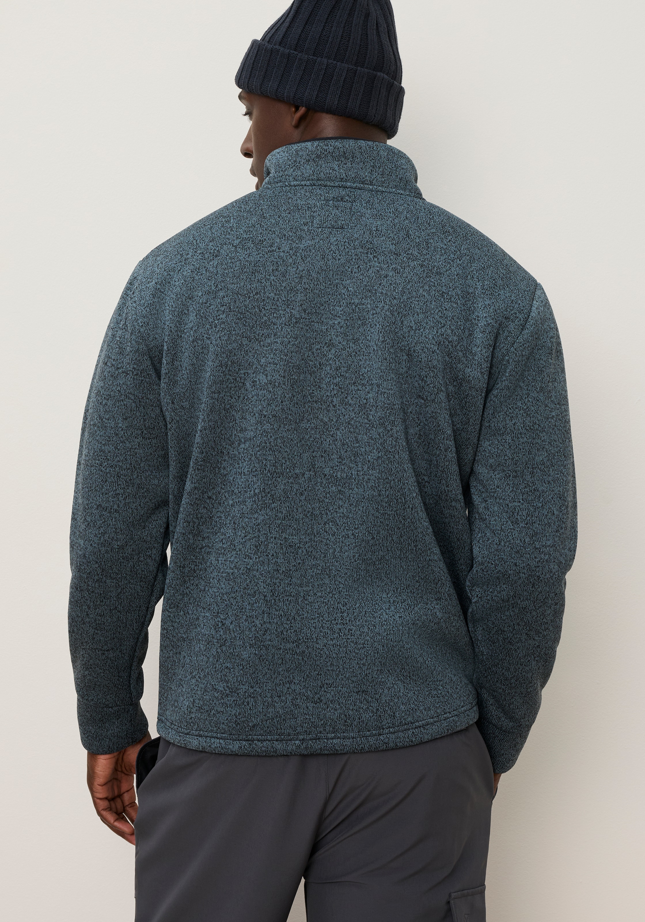 KangaROOS Strickfleecejacke mit durchgehendem Reissverschluss, po-bedeckende Länge