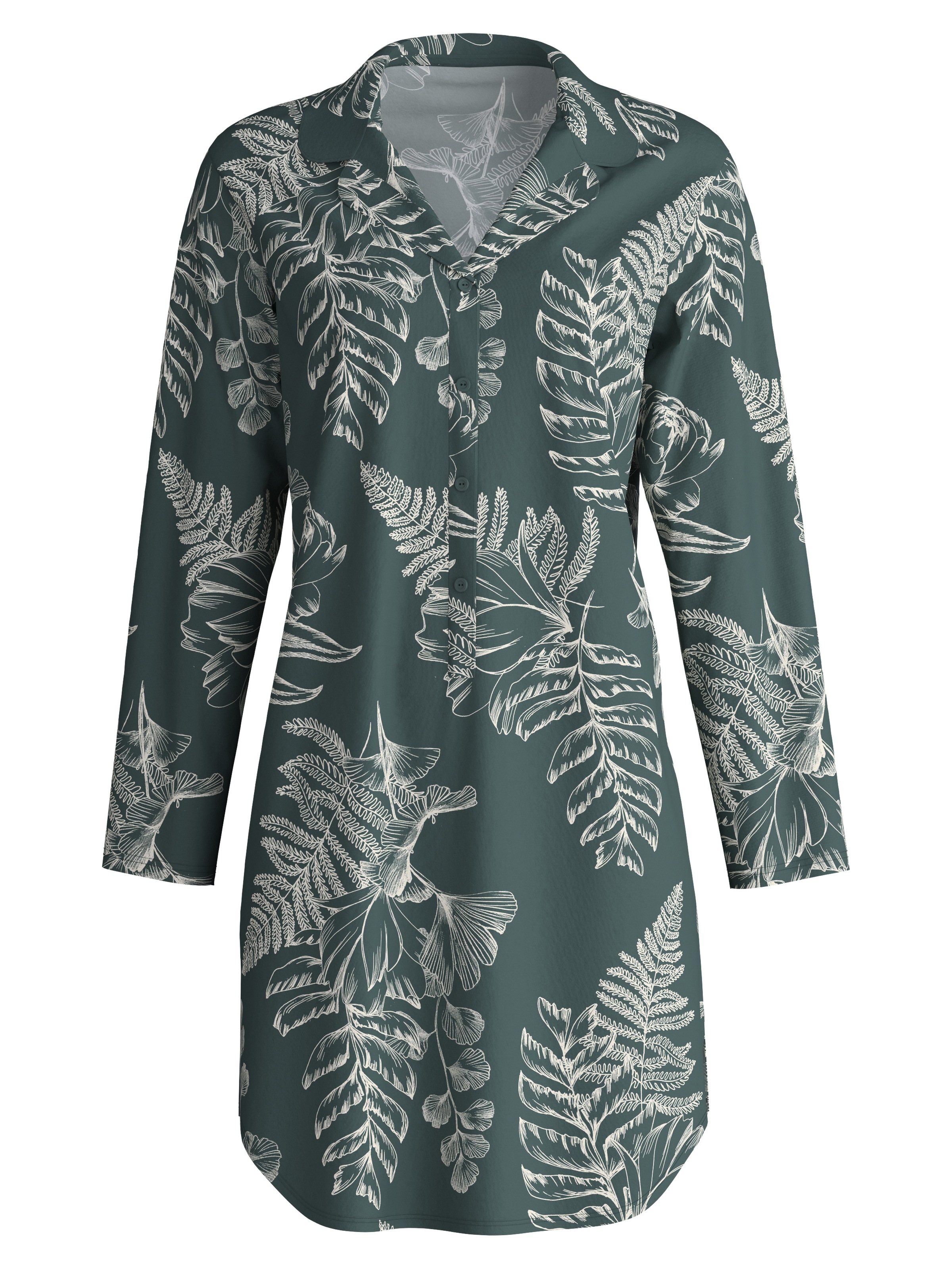 CALIDA Nachthemd »Favourites Glow« Knopfleiste, Single Jersey Qualität, weich, floraler Print