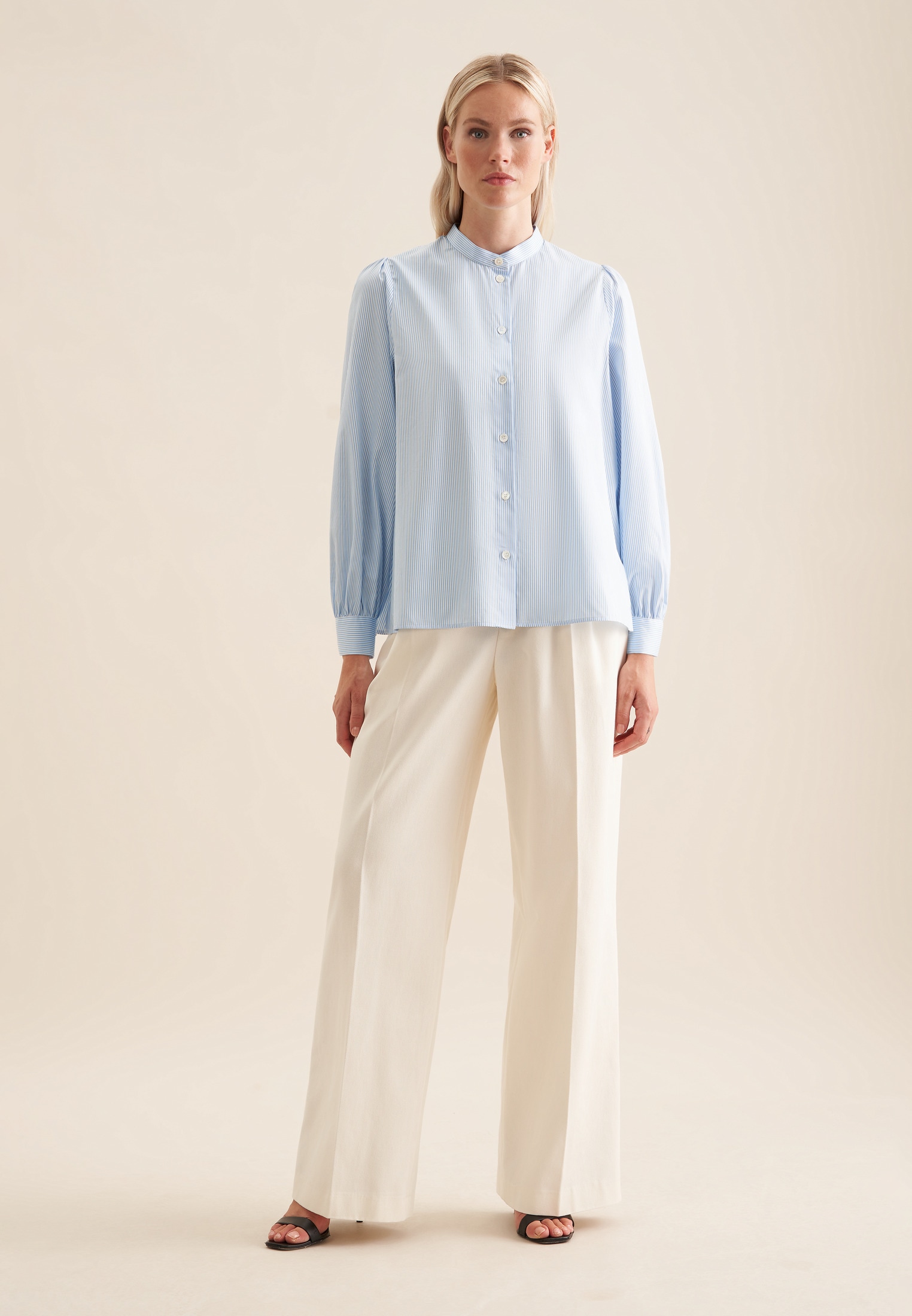 seidensticker Klassische Bluse »Schwarze Rose« 1/1 Kragen Streifen