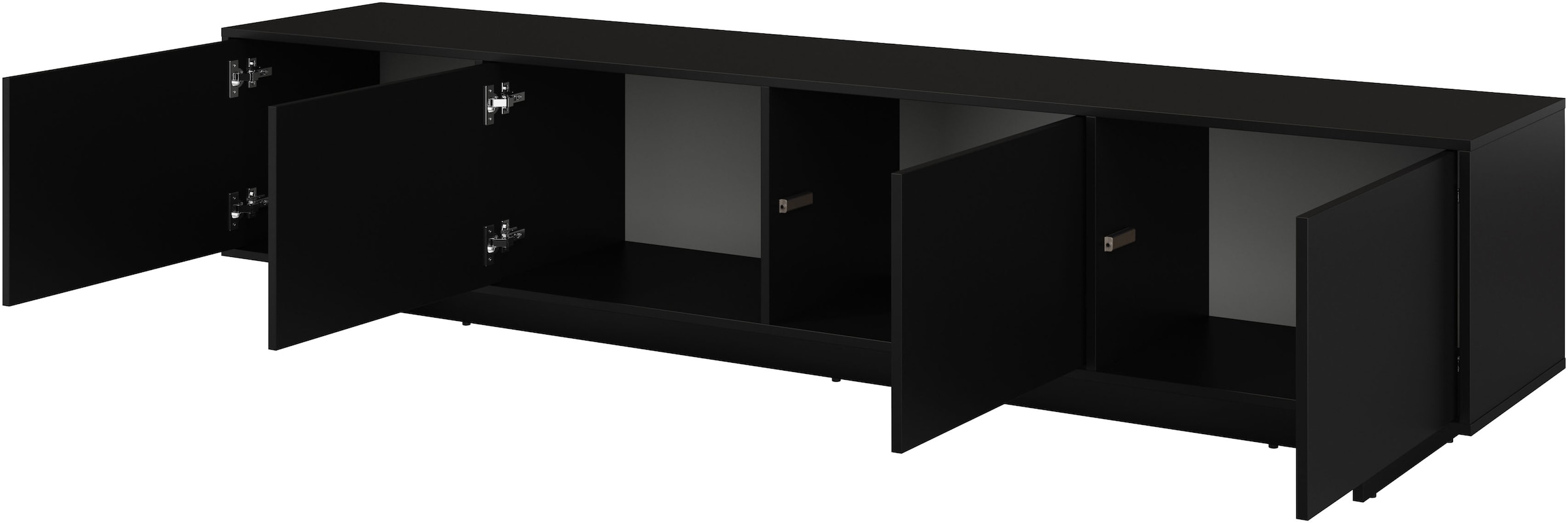 GOODproduct Lowboard »Tatami, Modernes griffloses TV-Board, Breit 220,50cm, TV-Schrank« TV-Schrank, TV-Board mit viel Stauraum, push-to-open-Funktion