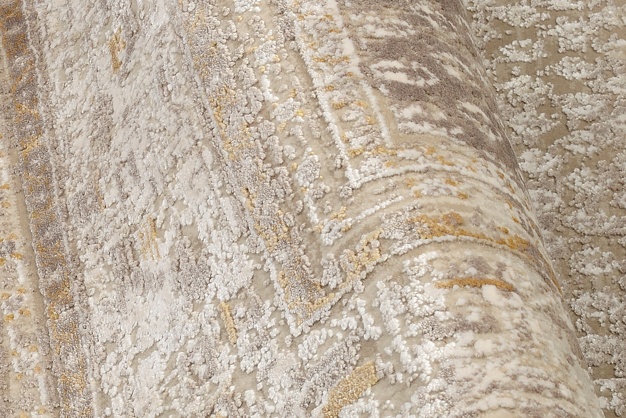 OCI DIE TEPPICHMARKE Teppich »BESTSELLER MIRI« rechteckig 8 mm Höhe Glanz Viskose, mit Fransen, Hoch Tief Struktur, Vintage, Wohnzimmer