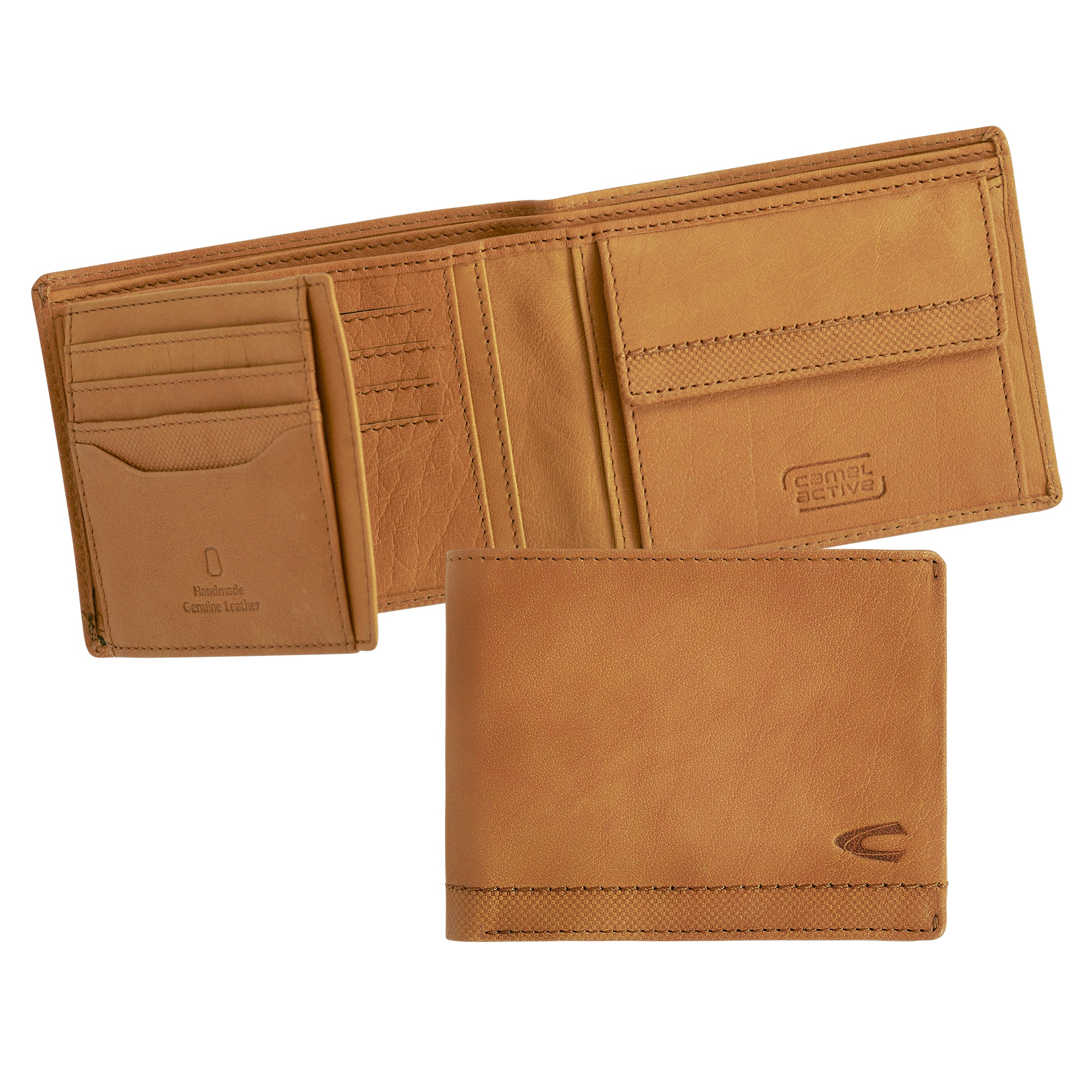 camel active Porte-monnaie »Nimbus« weich genarbtes Leder mit leicht abgesetzten Ziernähten, RFID Schutz
