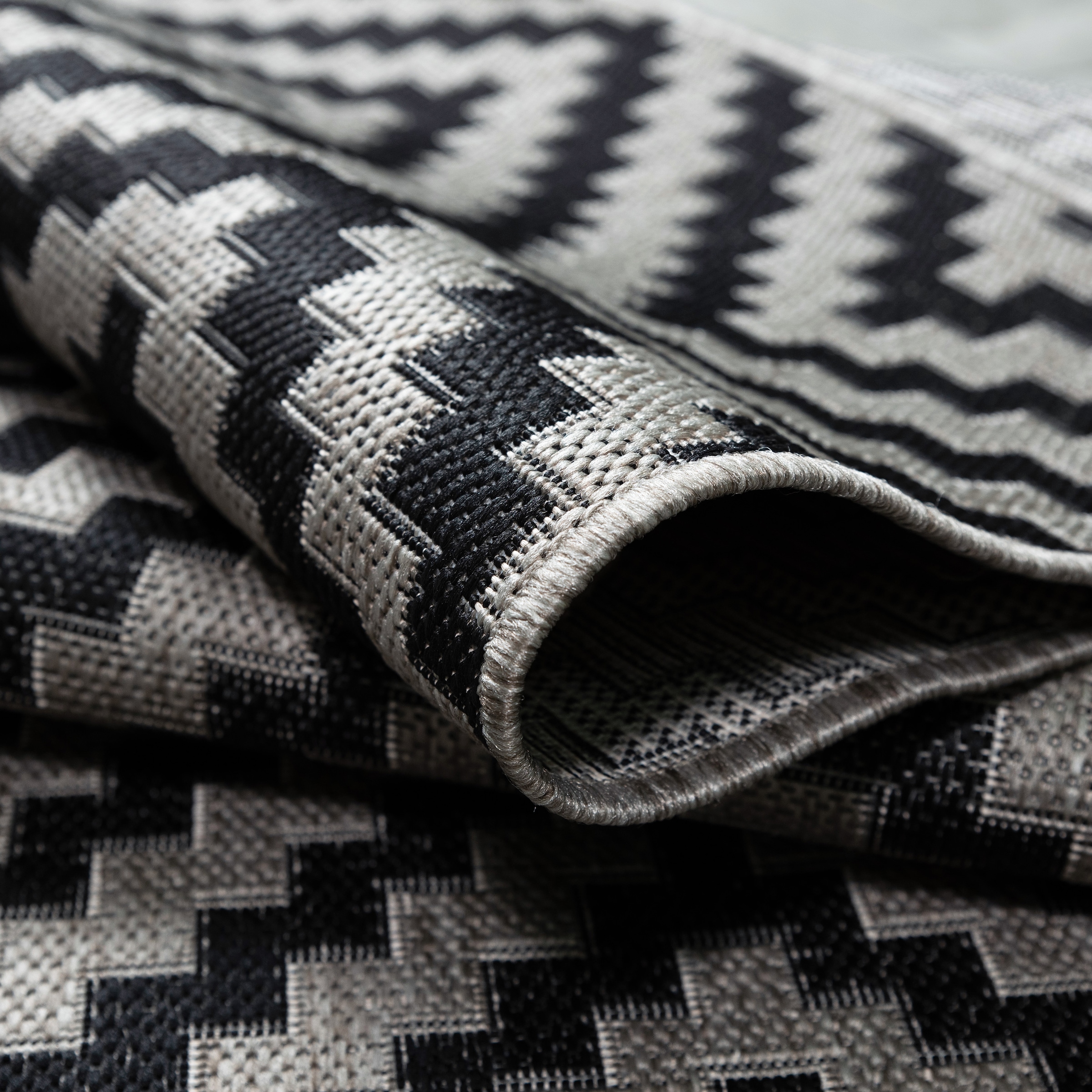 my home Tapis »Cordoba auch als Läufer erhältlich« Rectangulaire 3 mm Höhe In- und Outdoor geeignet, Sisal-Optik, Wetterfest & UV-beständig, Boho