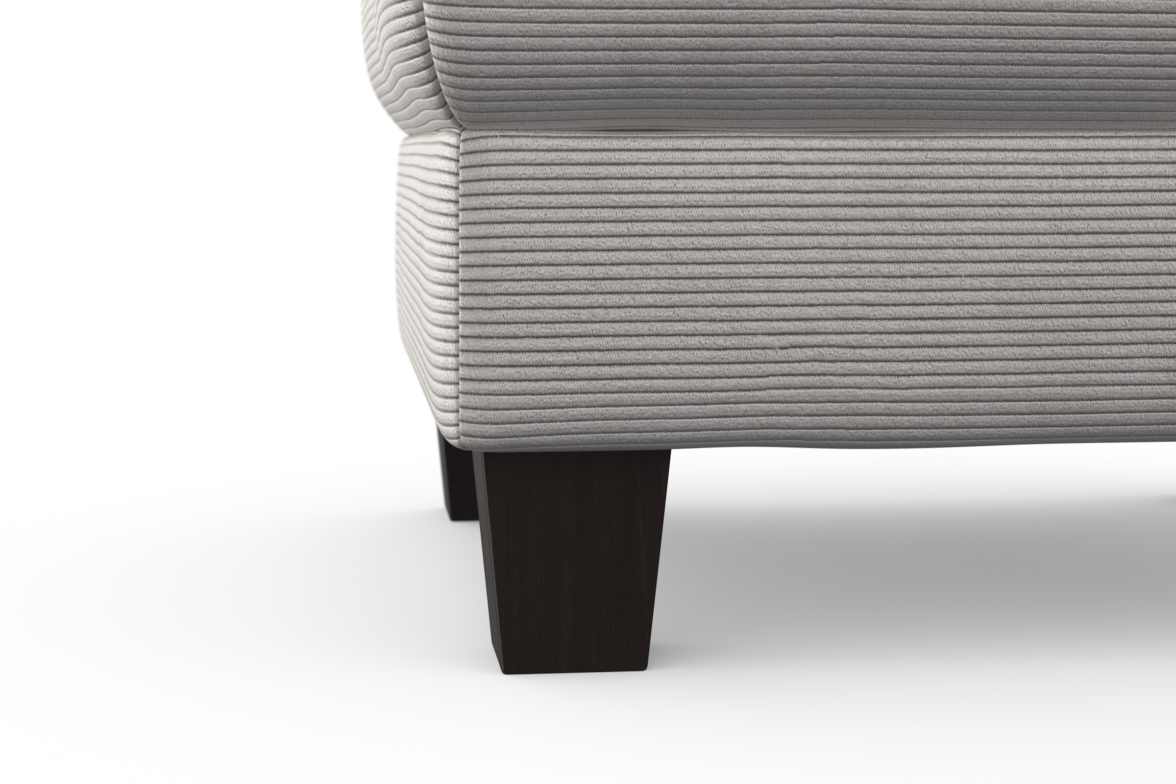 Home affaire Polsterhocker »Summer« inkl. Stauraum, Cord-Bezug, wengefarbene Holzfüsse