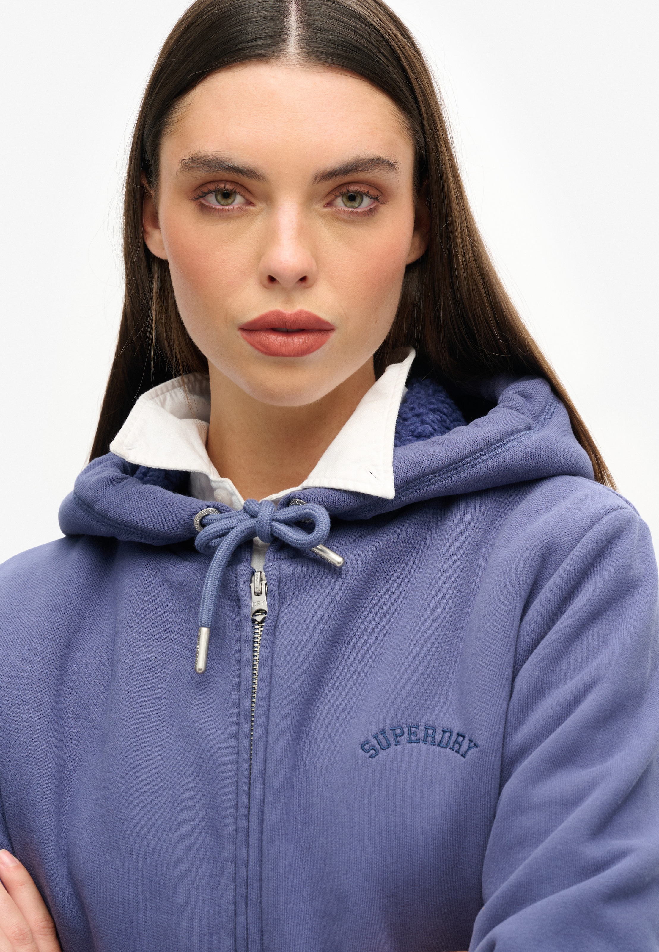 Superdry Kapuzensweatjacke »BORG LINED ZIPHOOD«