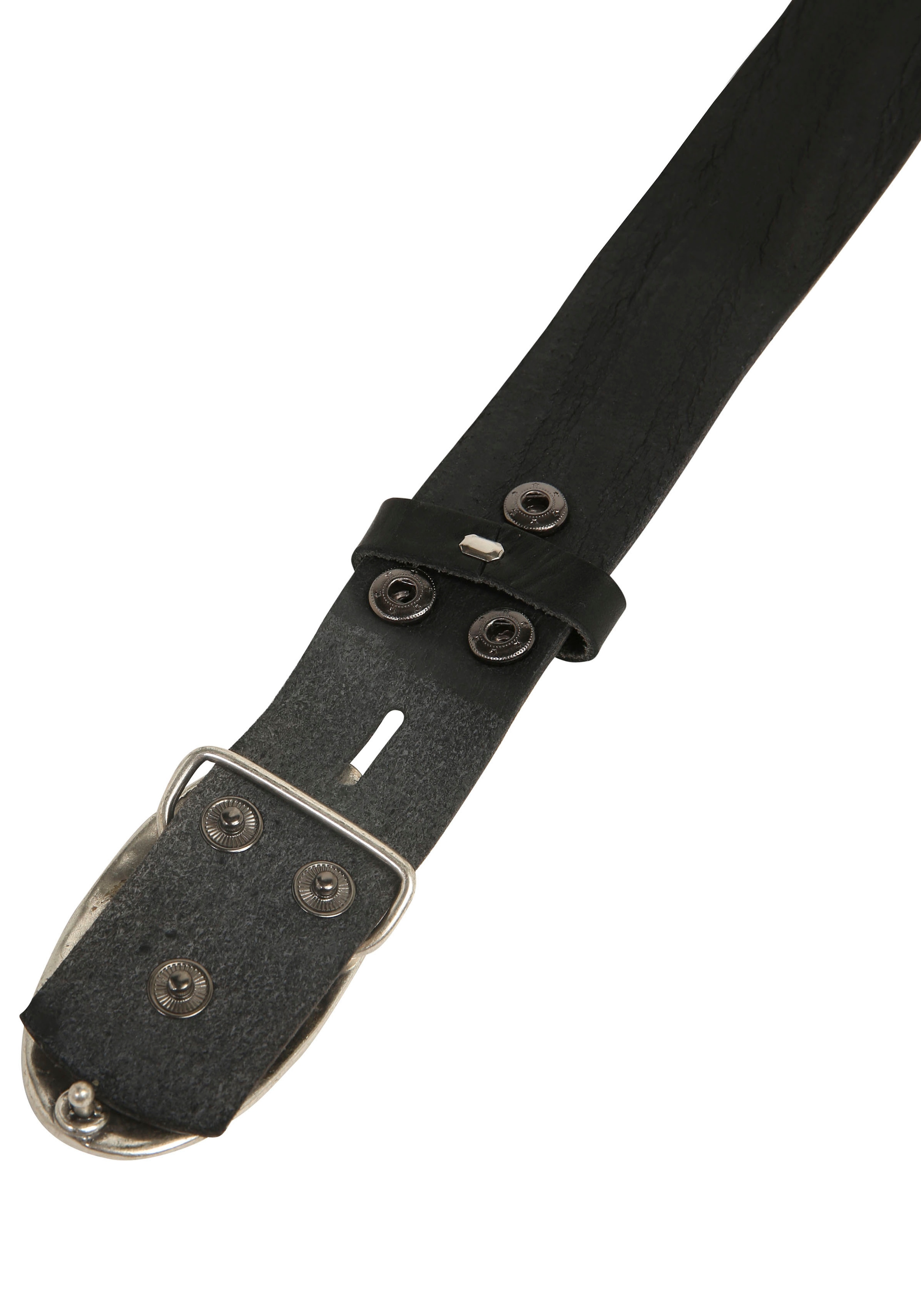 Rettungsring Gürtel Ledergürtel mit austauschbarer Schliesse »Herz Oval Silber«