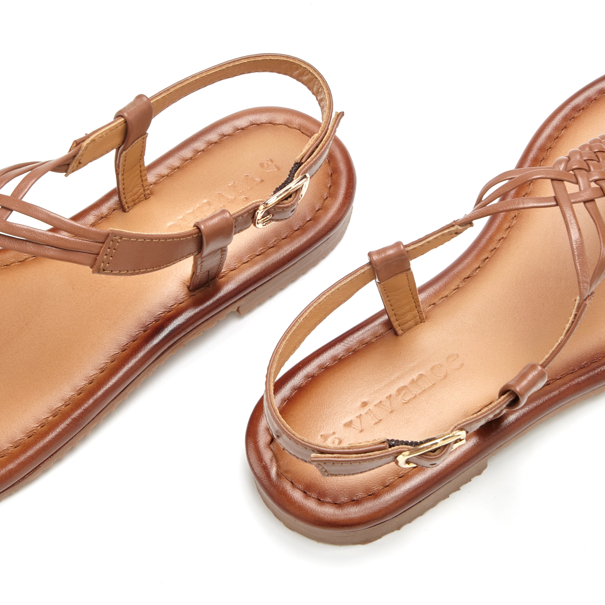 Vivance Zehentrenner »Sandalette, Sommerschuh, Sandale,«  NEU aus Leder mit Flecht-Optik