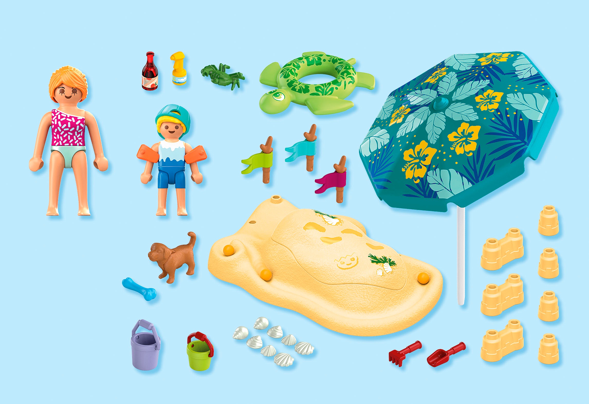 Playmobil® Konstruktions-Spielset »Familienspass am Strand (71906), My Life« Made in Europe
