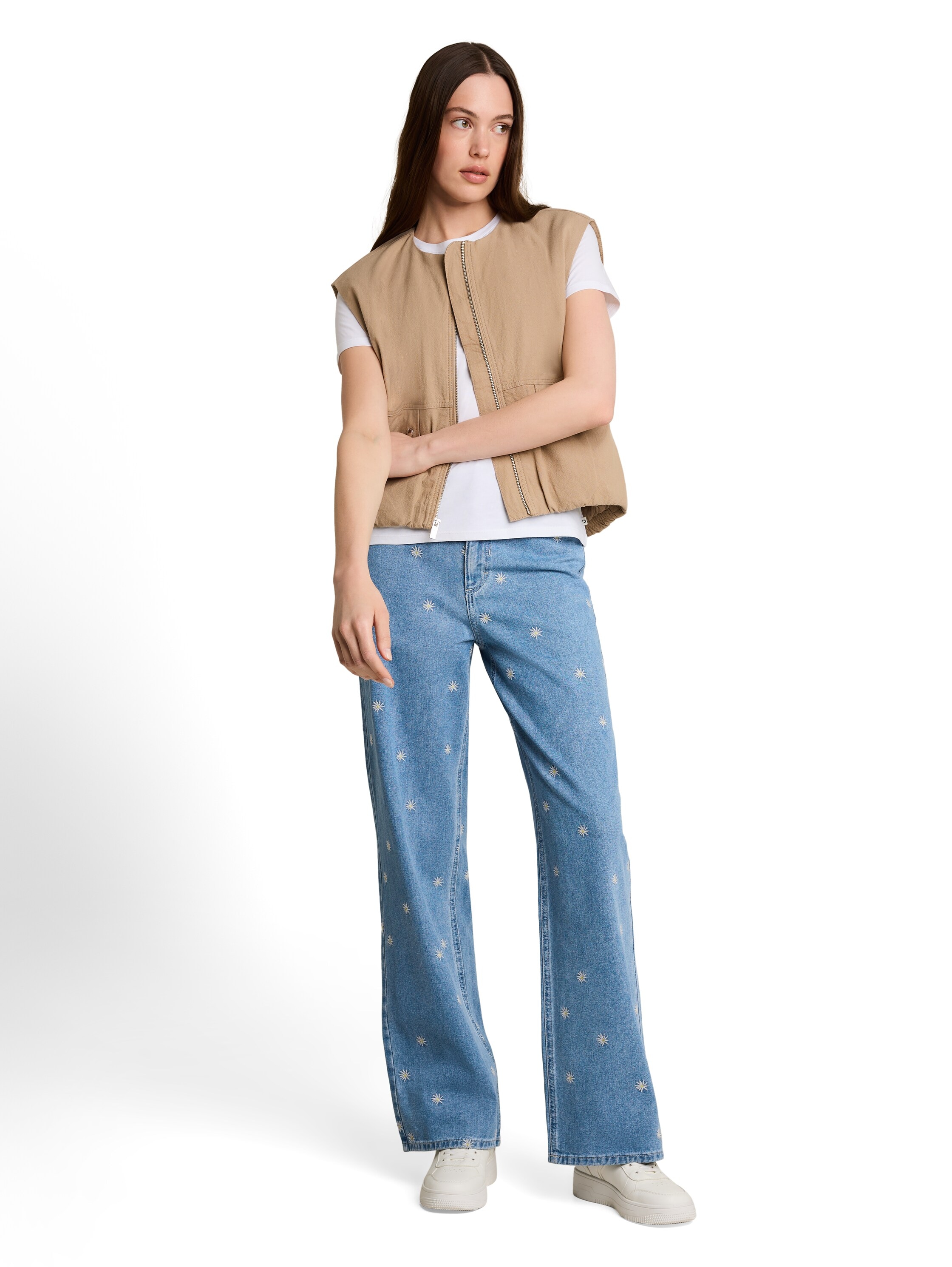 TOM TAILOR Denim Jeans large avec broderies intégrales