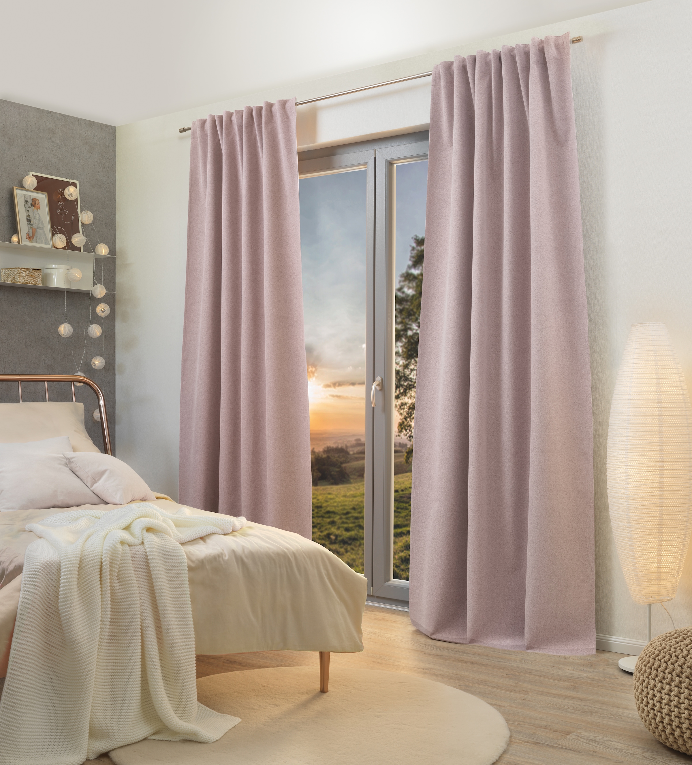 HOME WOHNIDEEN Rideau »ASHTON« Bande multifonctionnelle 1 cuis tlg. rideau occultant, 100% blackout