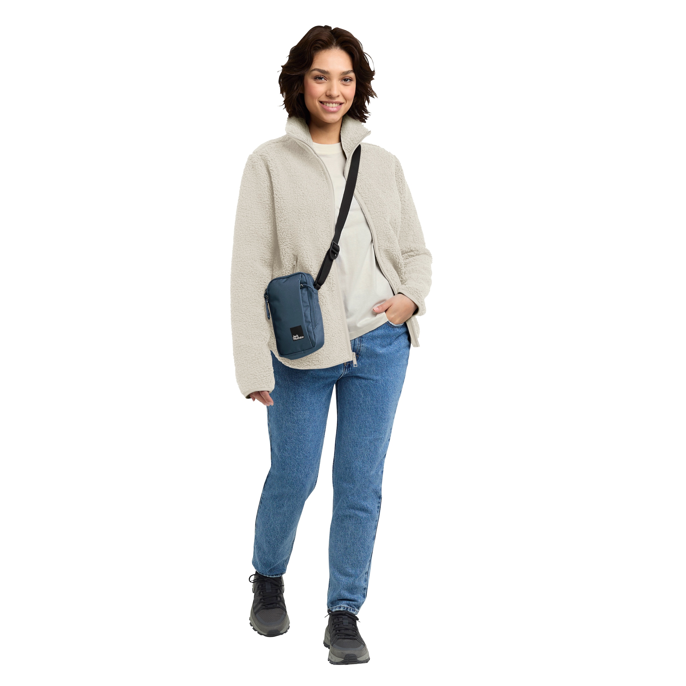 Jack Wolfskin Fleecejacke »HIGH CURL JKT W« Übergangsjacke mit weichem Sherpa Fleece, mit Micro Suede Warm Lining