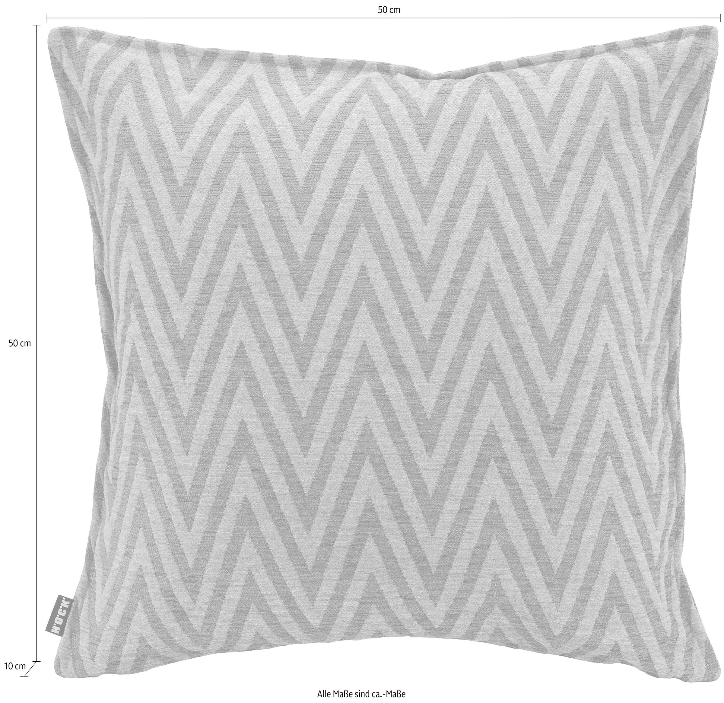 H.O.C.K. Dekokissen »Rigalon« im attraktiven Zickzackmuster, Kissenhülle mit Füllung, 1 Stück