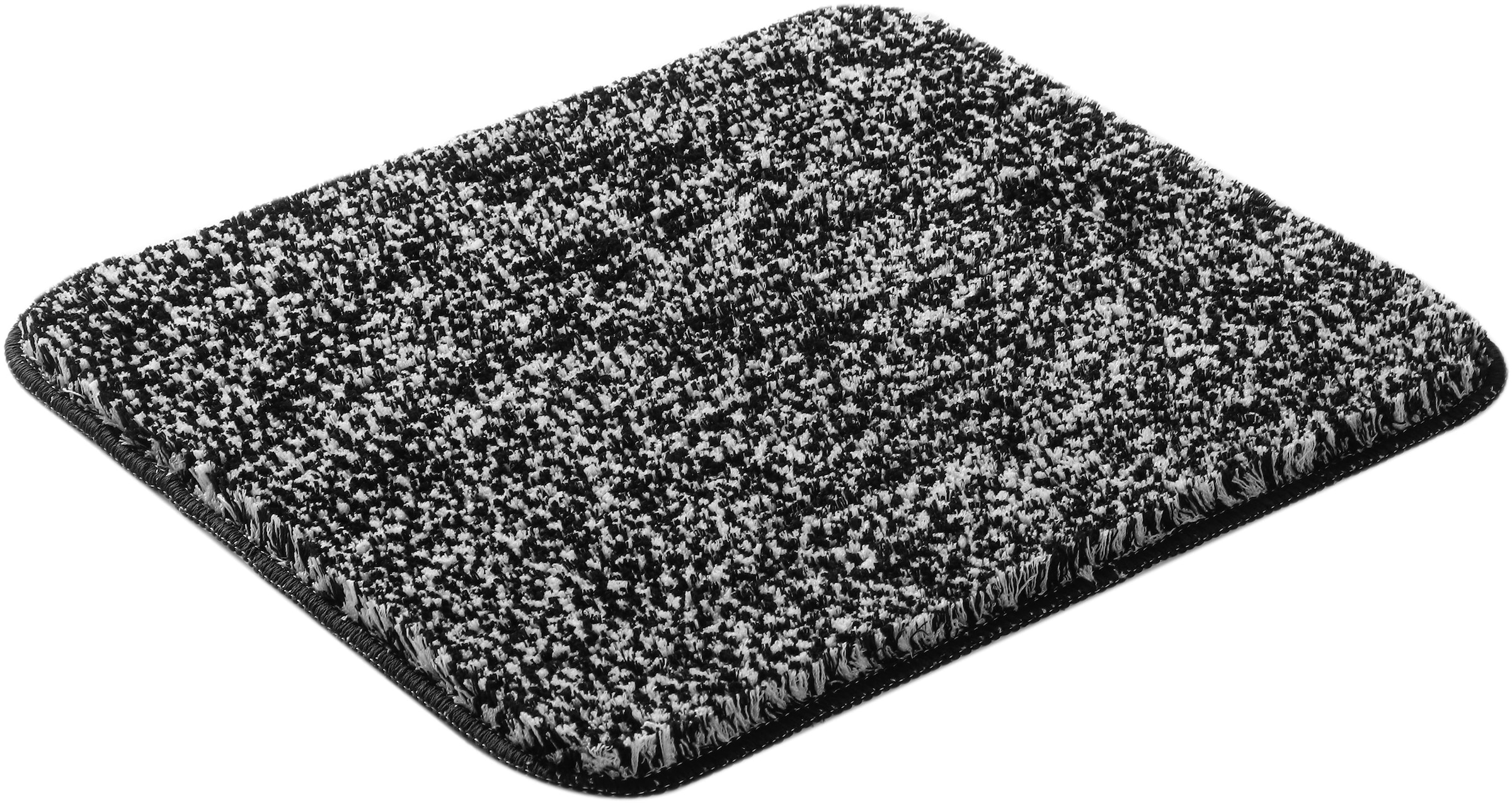 my home Badematte »Vanessa meliert, Badvorleger, Badezimmer Teppich, Duschvorleger« Höhe 20 mm rutschhemmend beschichtet strapazierfähig Badteppich, weiche Haptik, unifarben