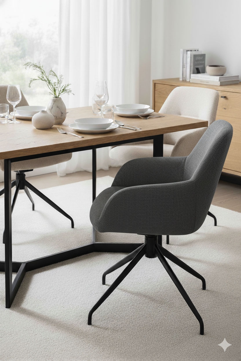 HELA Chaise avec accoudoirs »TRIEST« (Set) 1 cuisSessel, 360° drehbar, Gestell abgeknickt, Relaxfunktion, Armlehnen