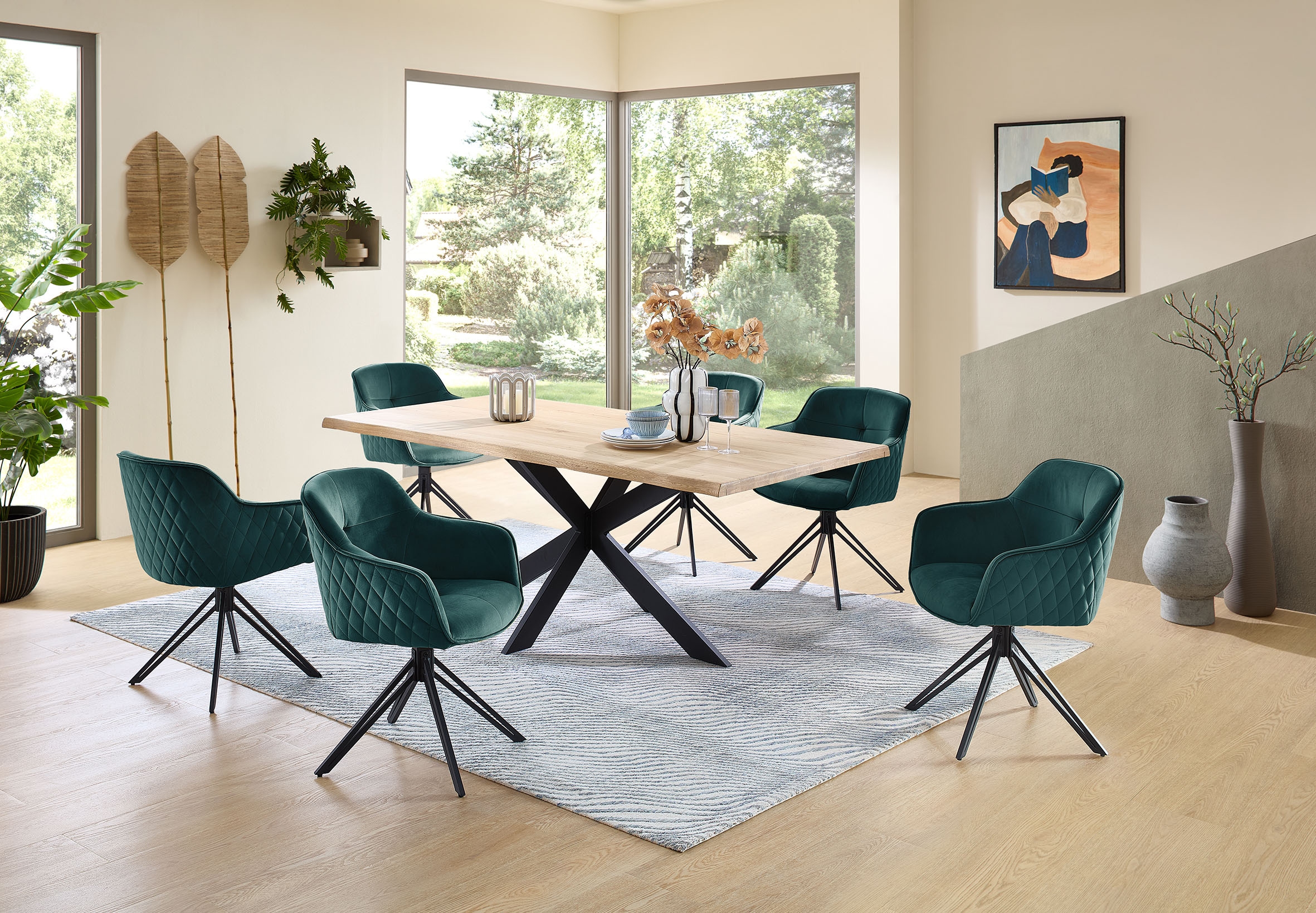 Stolkom Chaise avec accoudoirs »Emma« (Packung) 1 cuis180 grad drehbar mit Auto-Return