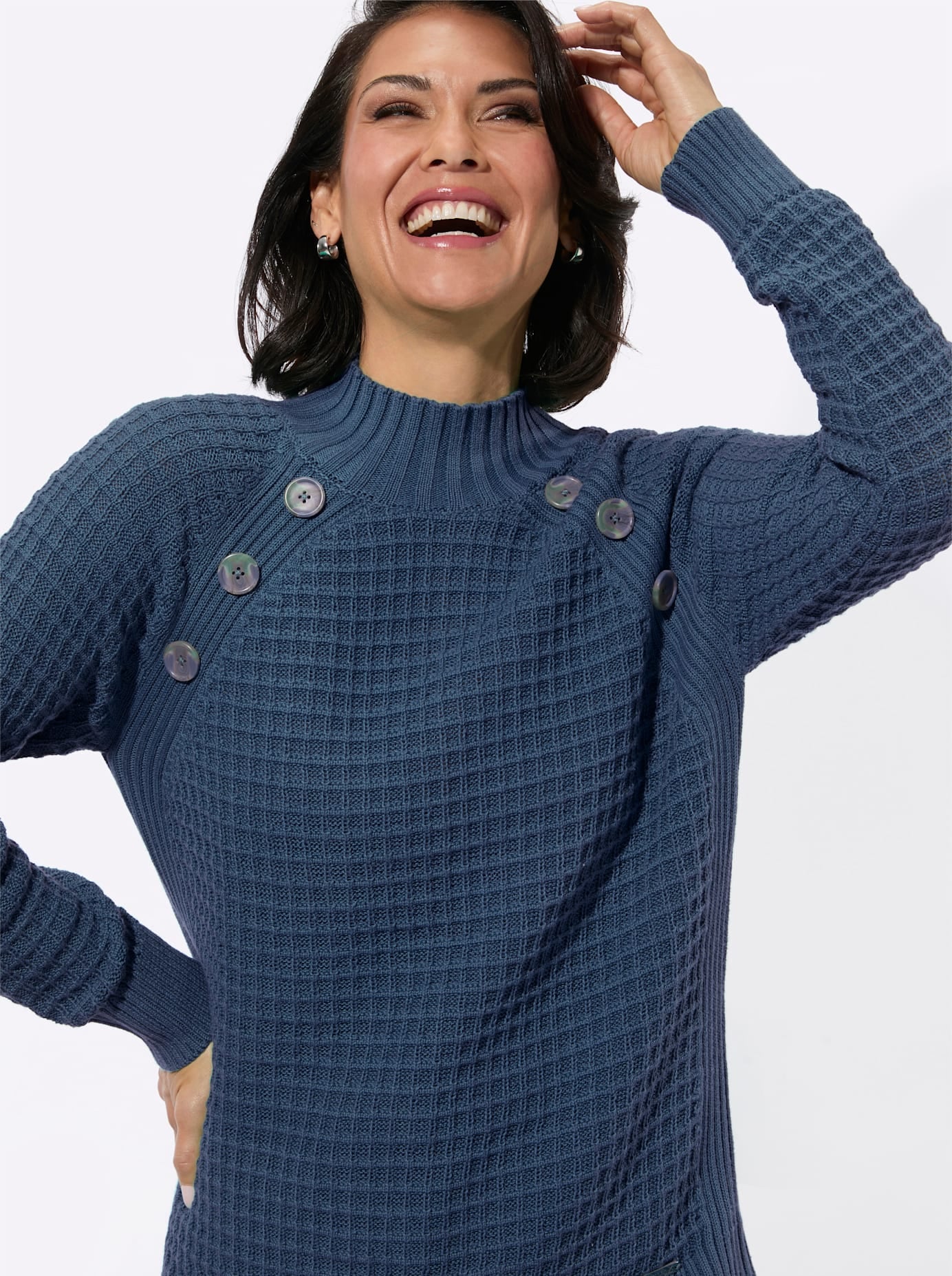 Casual Looks Pull à col montant »Stehkragen-Pullover«