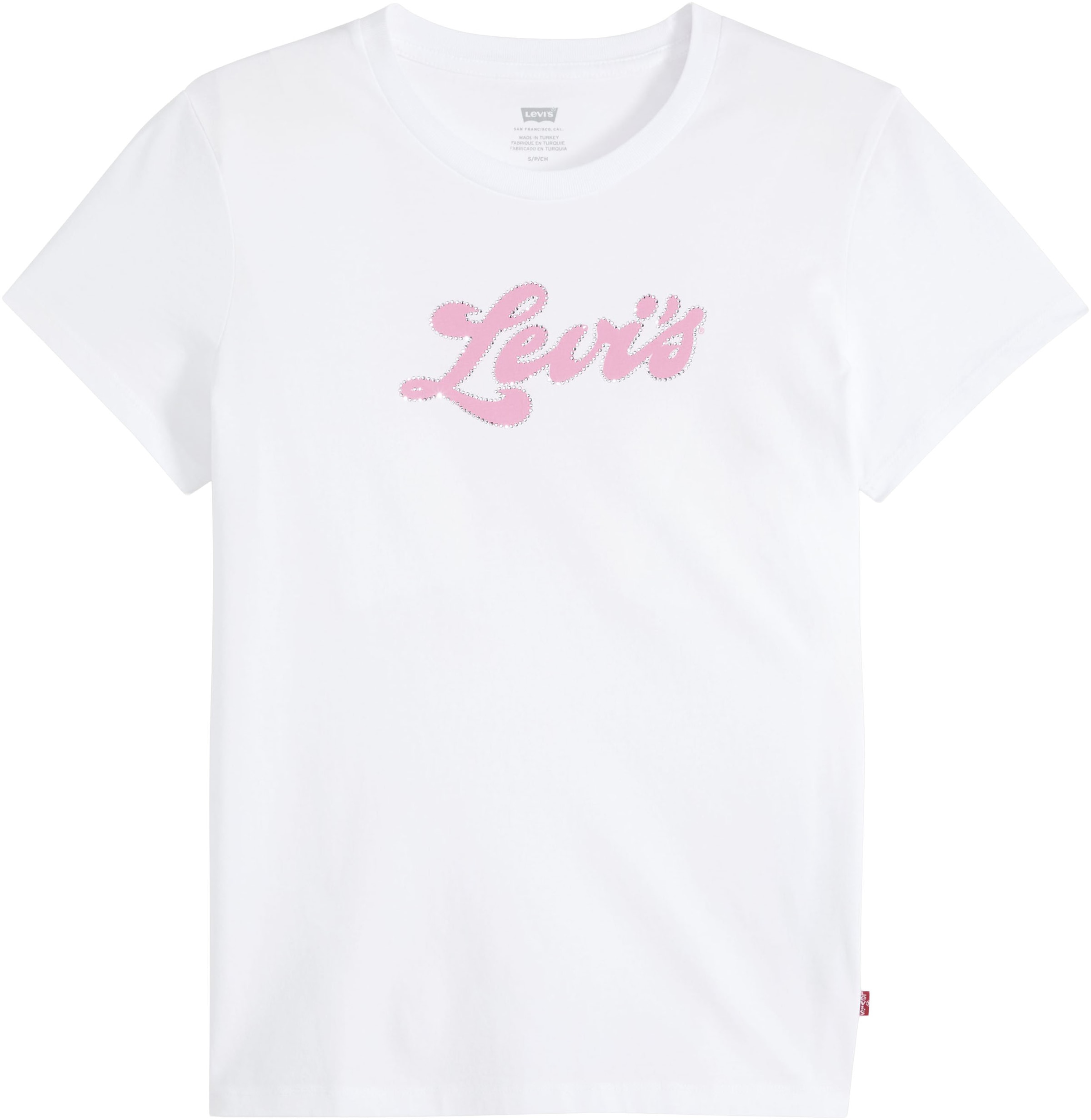 Levi's® Shirt à col rond »THE PERFECT TEE« avec logo en impression métallique holographique