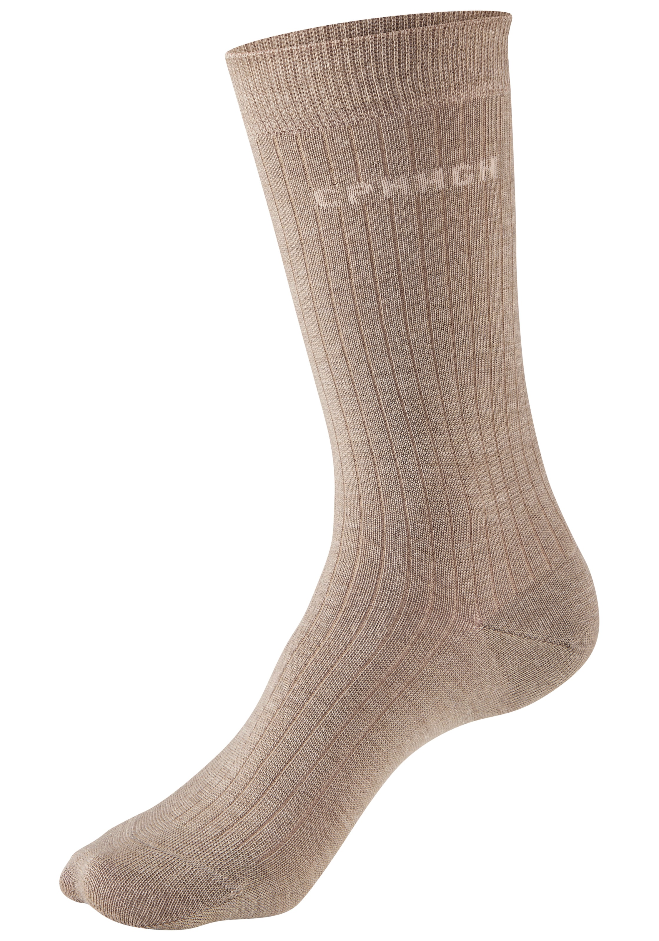 Copenhagen Studios Chaussettes basiques Packung, 2 Couple tlg. gerippt, mit wärmender Wolle