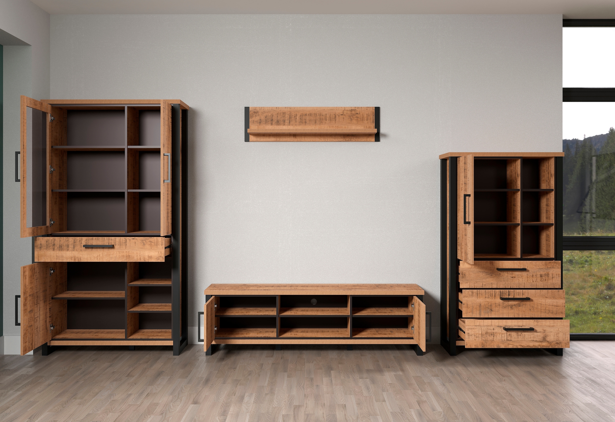 Home affaire Meuble mural »Elda« Komplett-Set, 4 cuis tlg.