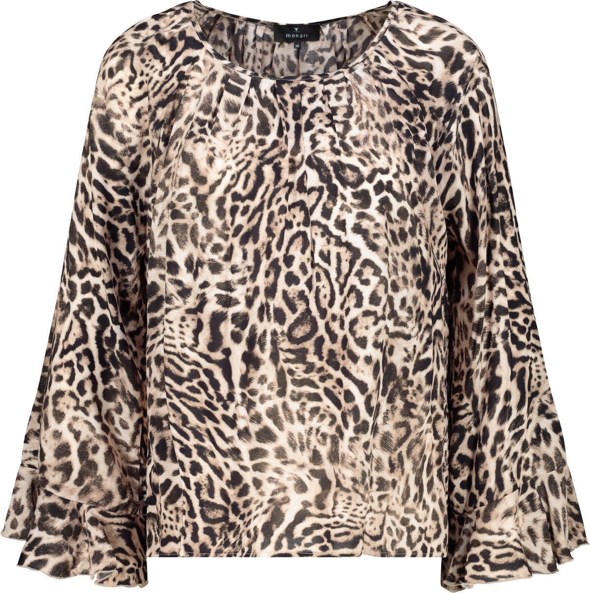 Monari Blouse à manches longues »Bluse Leodruck allover« Regular fit mit Leo-Print