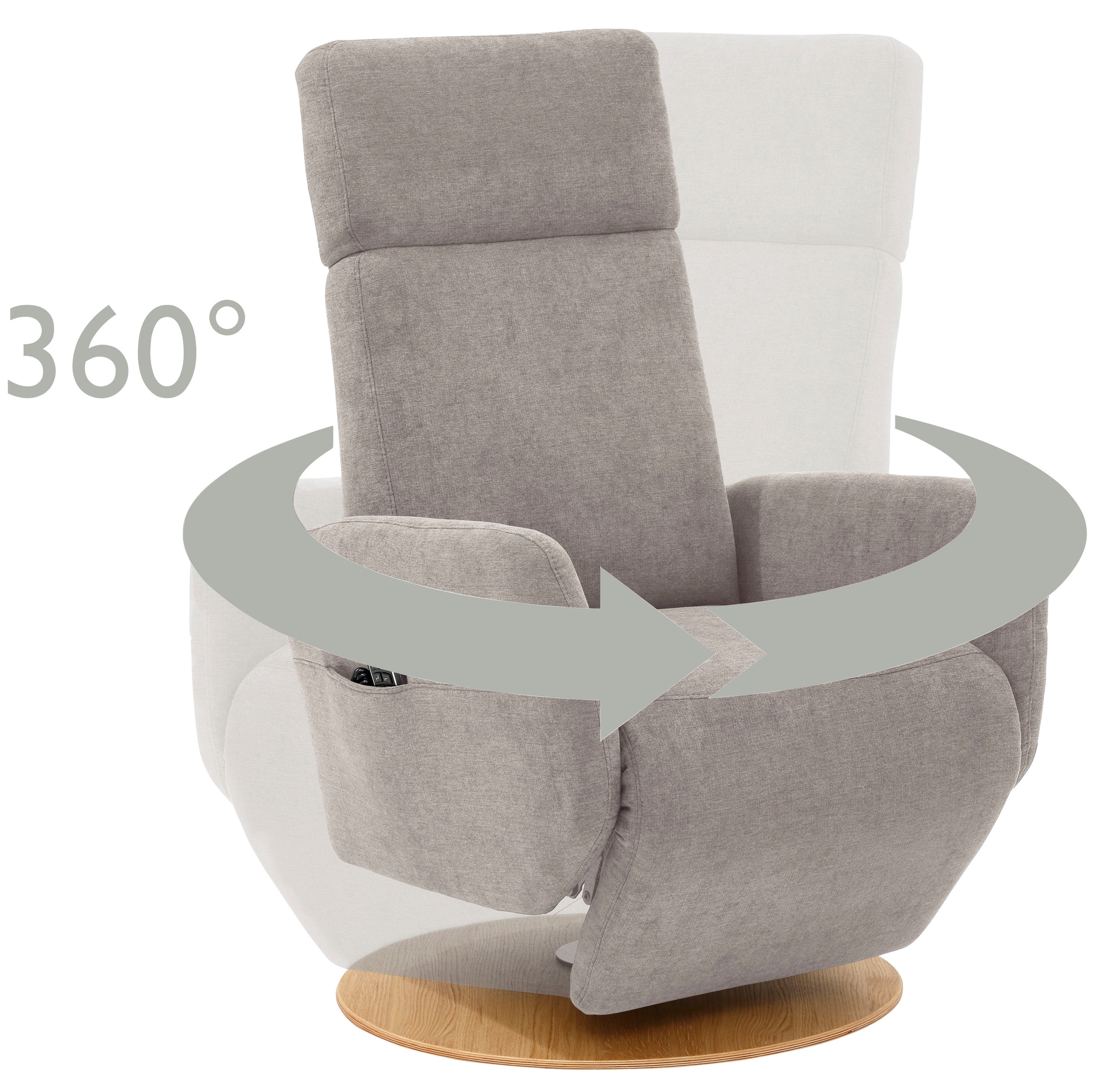 sit&more Fauteuil TV »Kobra« wahlweise mit 2 Motoren, 2 Motoren und Akku oder mit 2 Motoren