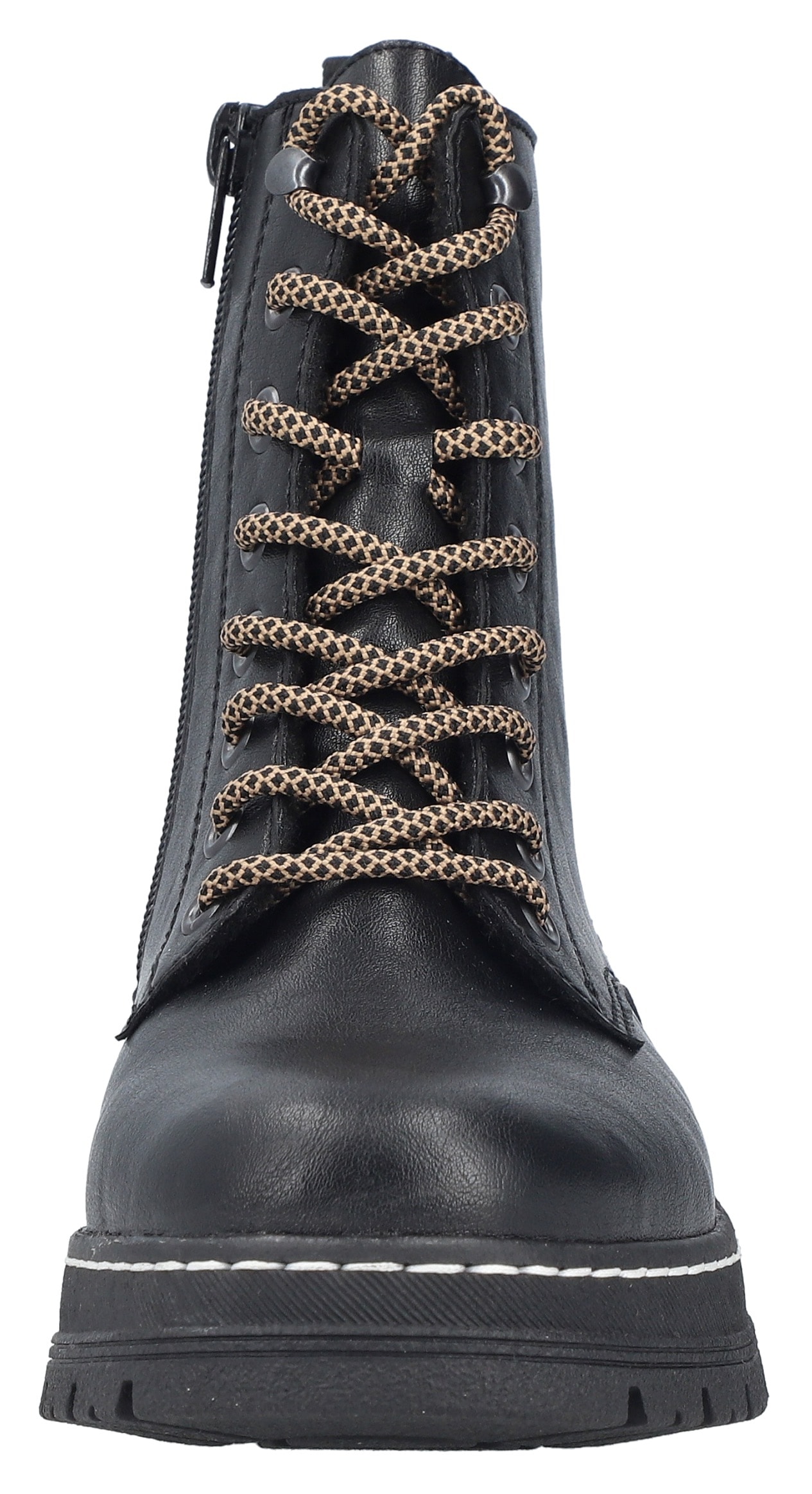 Rieker Schnürstiefelette  Schnürboots, Plateauboots, Profilsohle, mit Innenreissverschluss