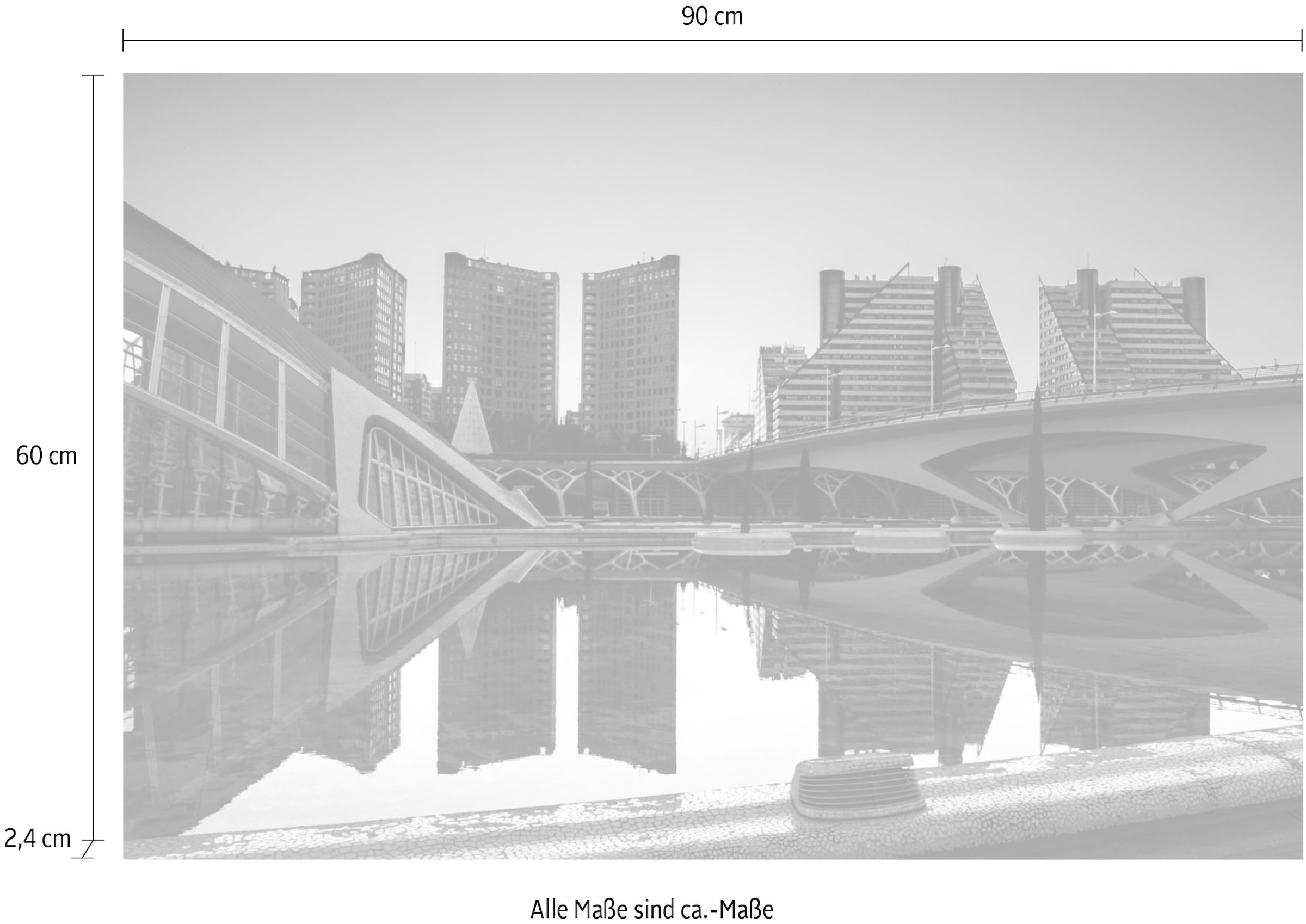 queence Tableau en verre acrylique »Seebrücke« Fine Art-Print in Galeriequalität