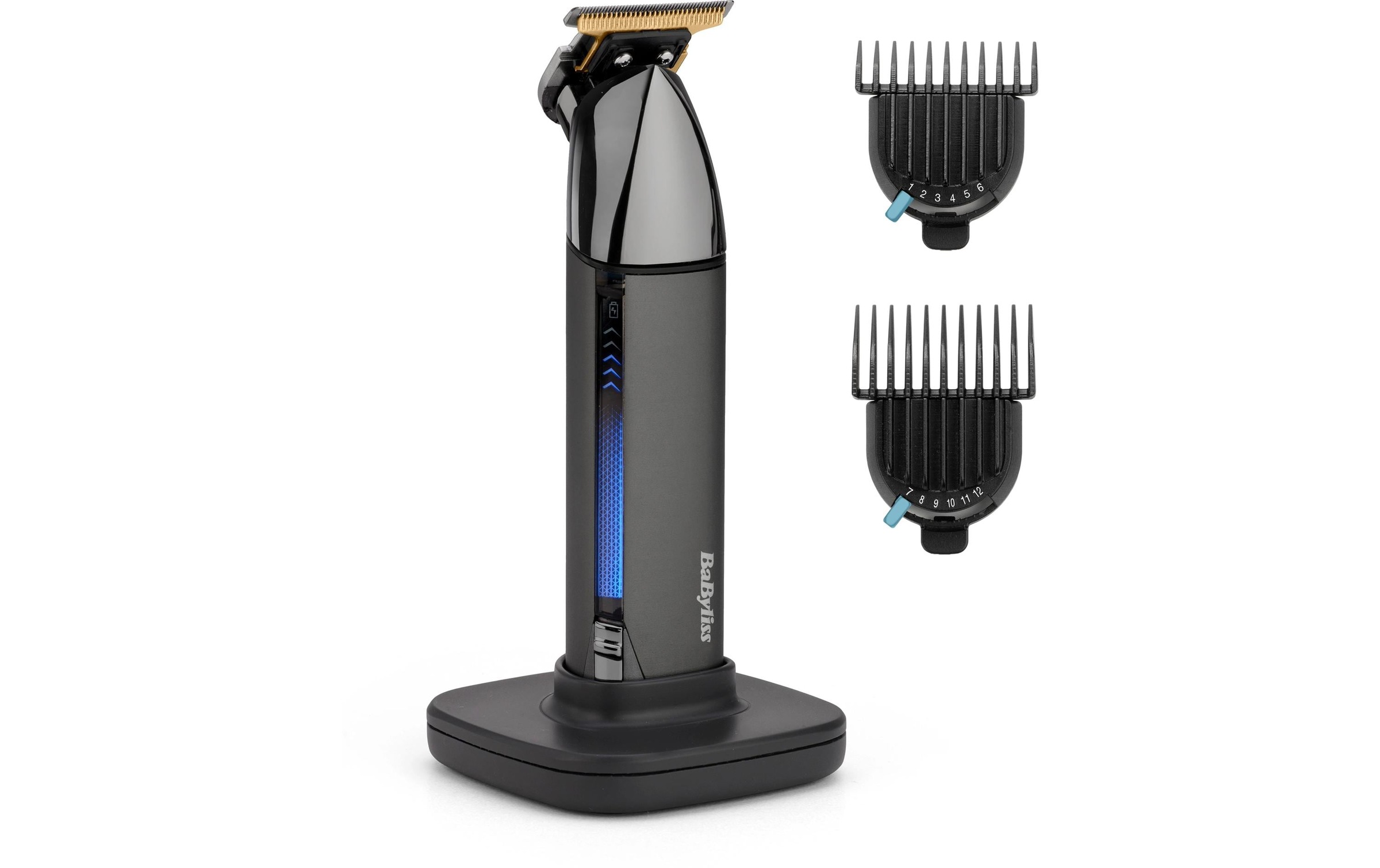 BaByliss Bartschneider »BaByliss Super-X Metal Barttrimmer, Bartschneider, wasserdicht, T996E« 2 Aufsätze Japanischer Stahl, 2 Kammaufsätze mit 6 Positionen 1–6mm, kabellos