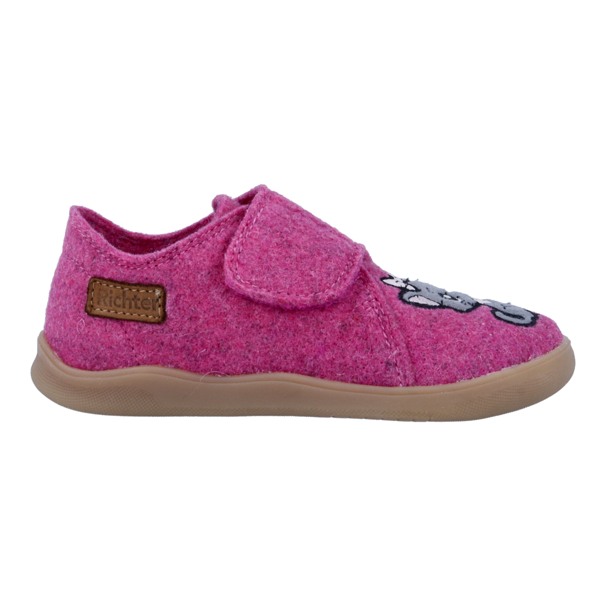 Richter Chaussures pieds nus »Fun (Felt)«  Chausson avec motif chat mignon, gabarit de taille à télécharger