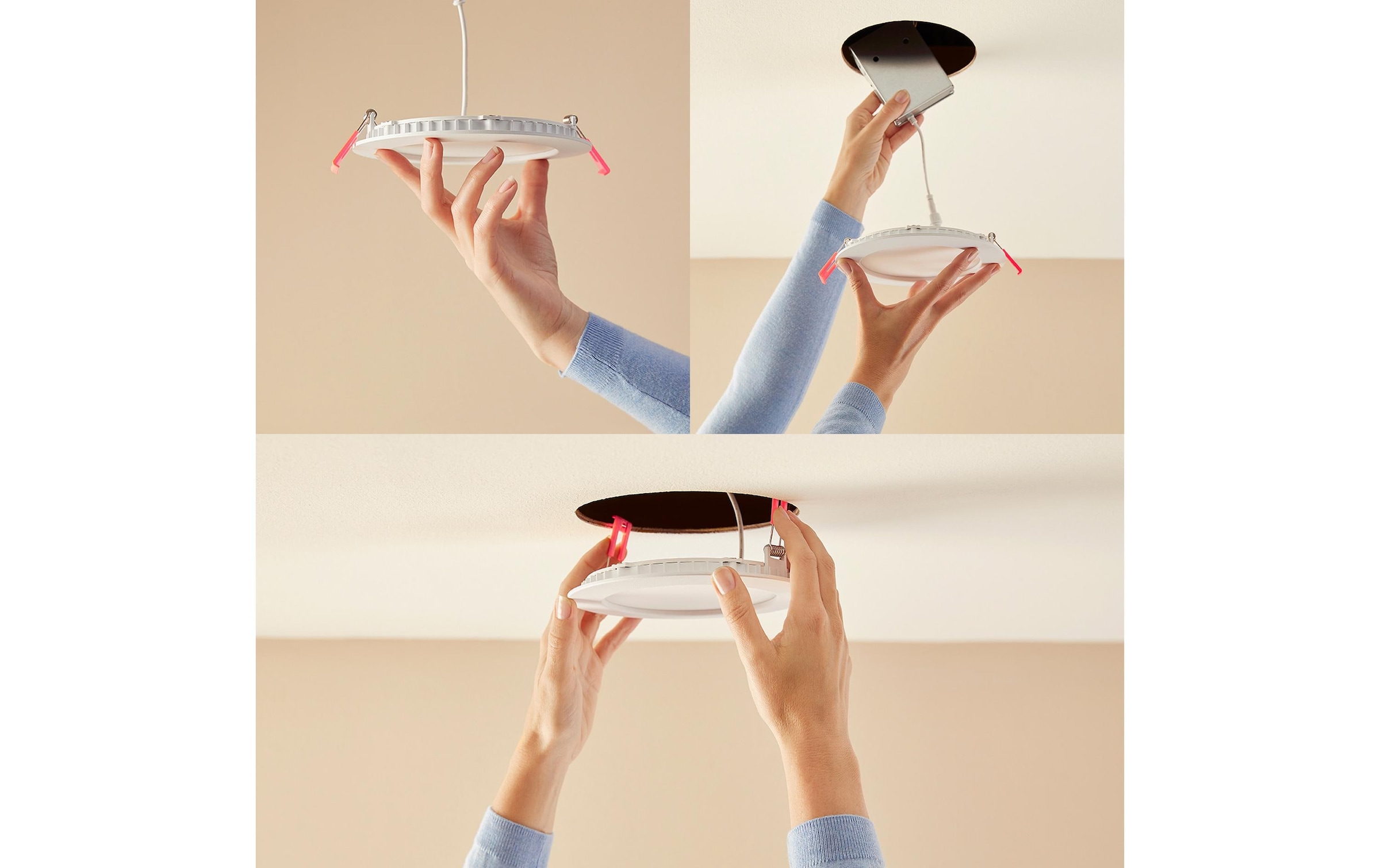 Philips Hue Plafonnier »Philips Hue Deckenleuchte WCA Slim Recessed Light S« RVB | blanc chaud - blanc froid