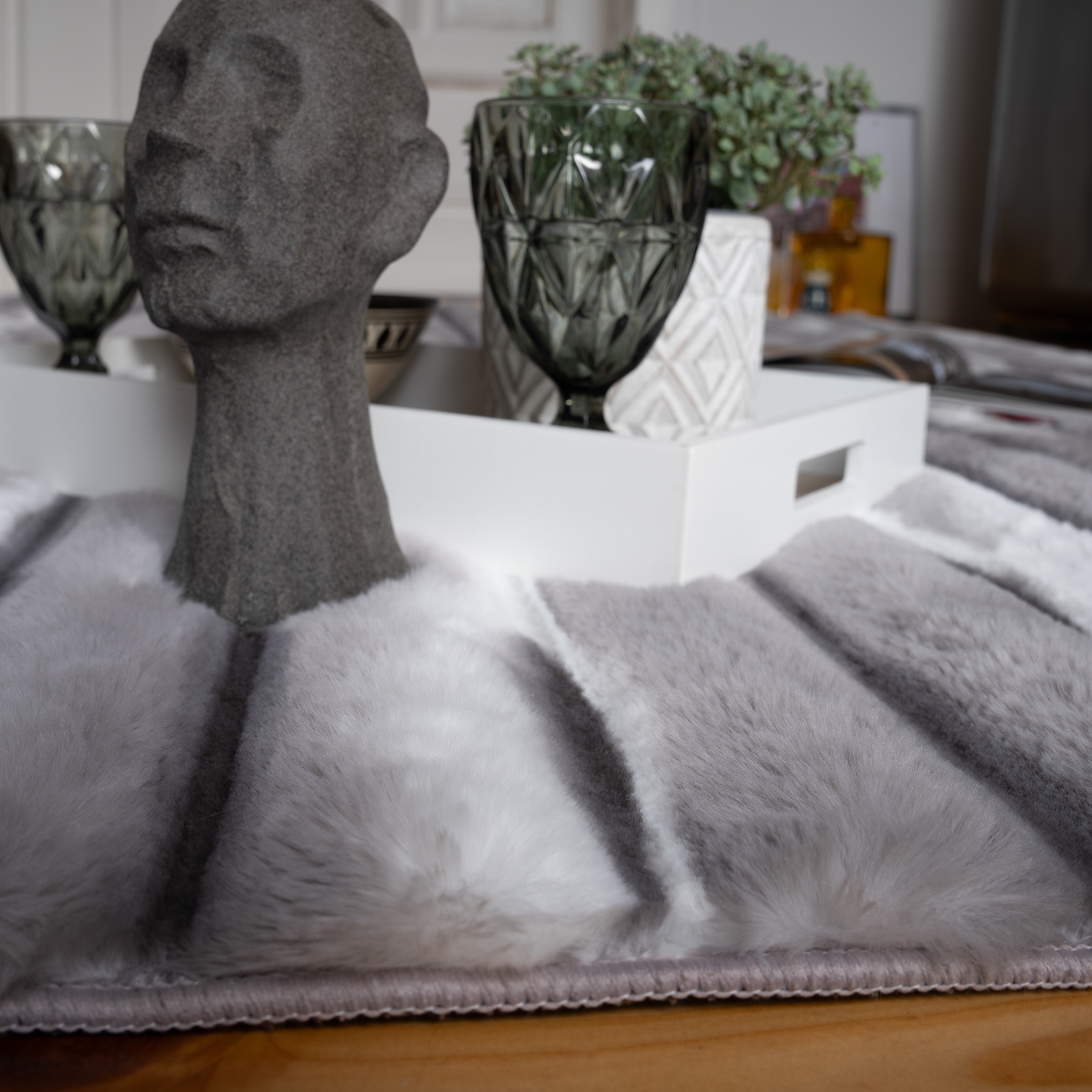 Obsession Teppich »My Waves 305« rechteckig 22 mm Höhe Uni Farben, Hoch-Tief Effekt, besonder weich, Wohnzimmer