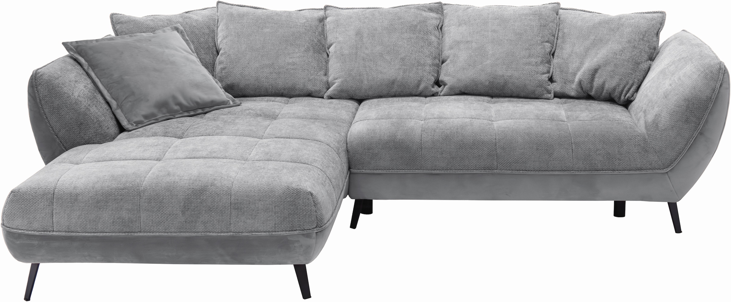 exxpo - sofa fashion Ecksofa »Midway Easy-Lift-Bettfunktion, 15cm bodenfrei, bequem, Breite 282cm« inkl. Bettfunktion und praktischem Bettkasten, L-Form