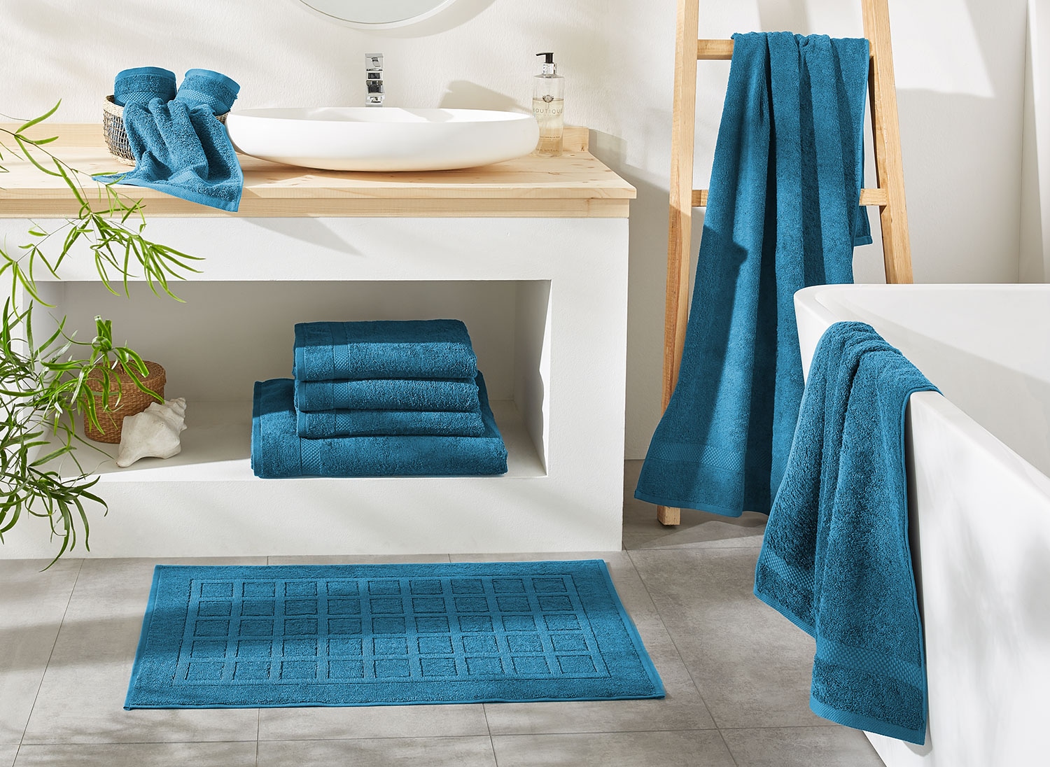 Dyckhoff Set de serviettes »Planet« Set 10 cuis Frottee Umfangreiches Badezimmer Komplett-Set inklusive Badvorleger