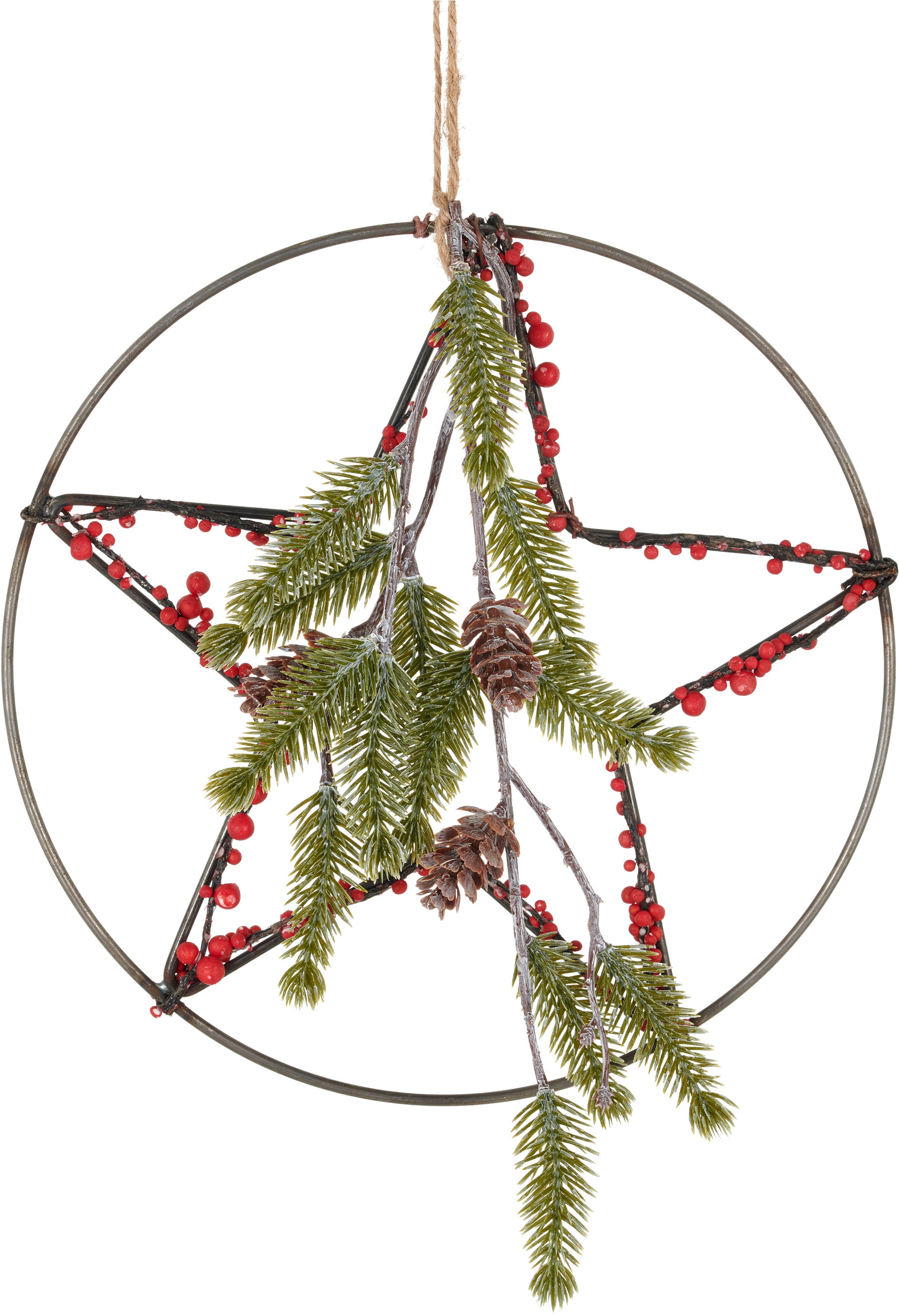 Creativ green Winterliche Kunstpflanze »Sternhänger« mit niedlichen Details